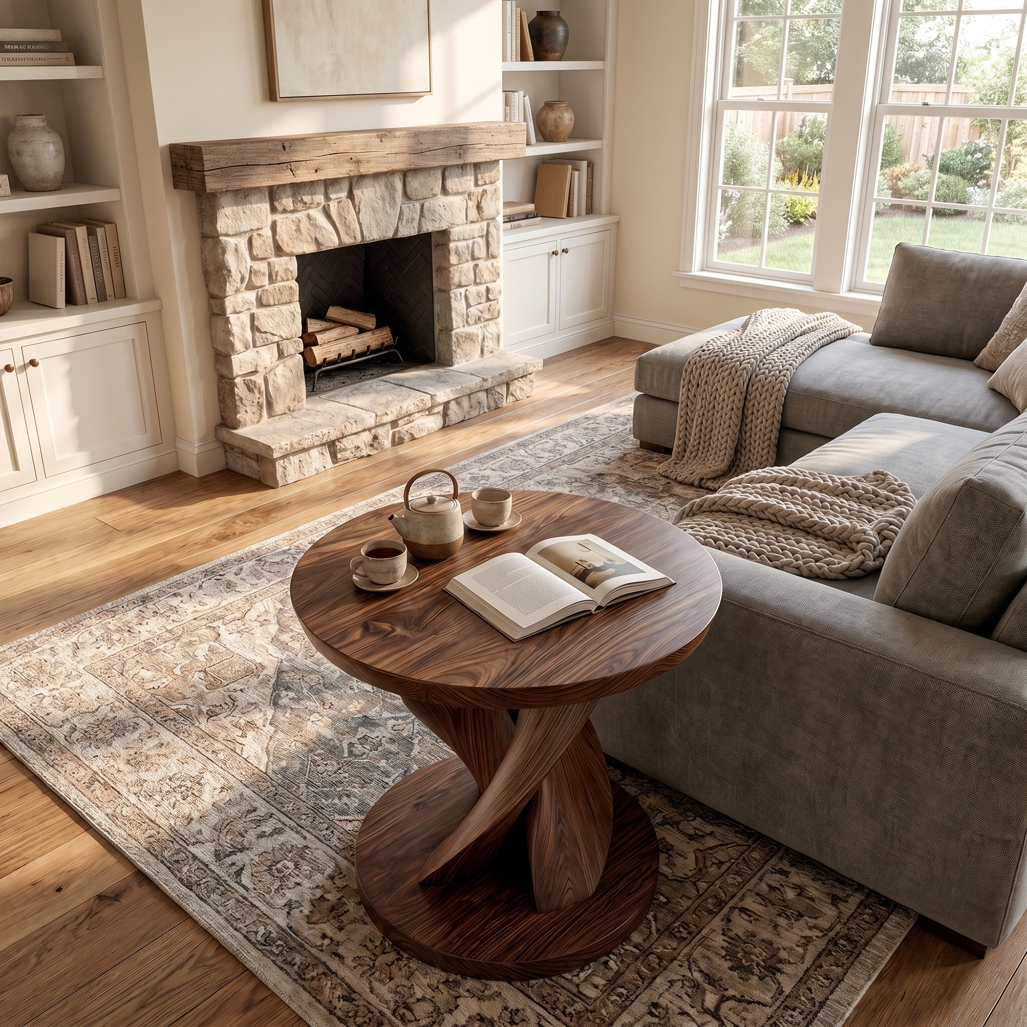 Modern Organic Side Table For Living Room And Bedroom SINLKIBT238