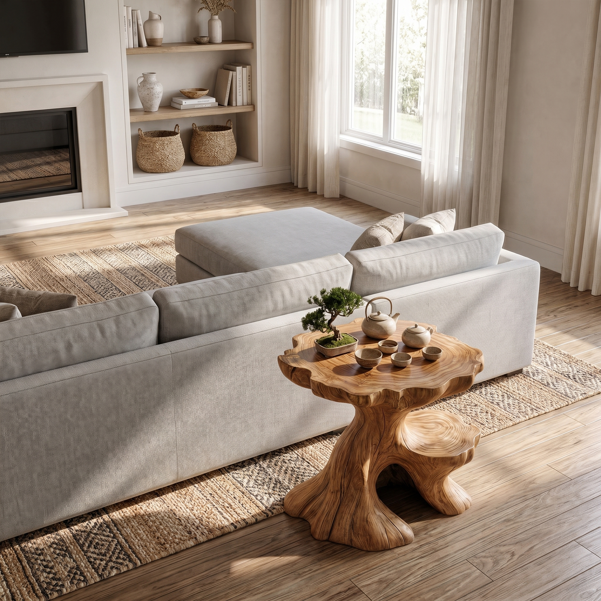 Farmhouse Side Table For Living Room And Bedroom SINLKIBT240