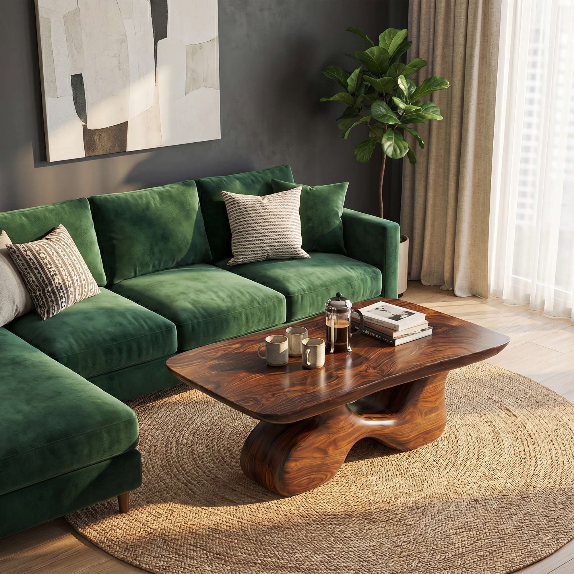 Mid Century Wooden Coffee Table For Living Room And Lounge SINLKICF357
