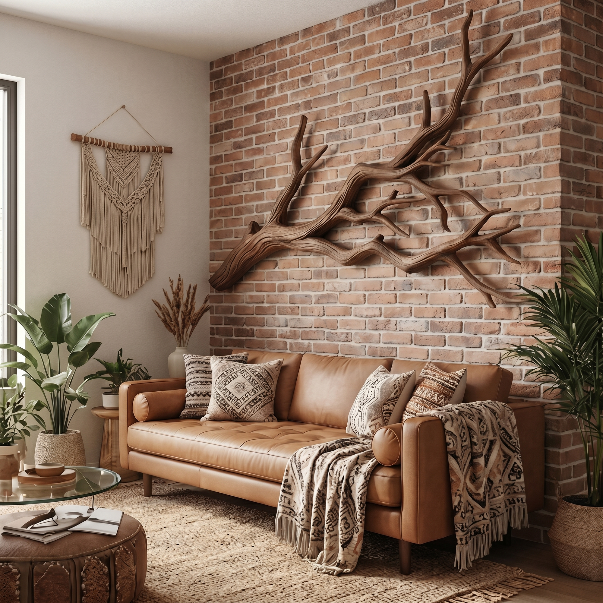 Flowing Organic Wood Branch Wall Sculpture Contemporary Decor SINLKIWD030