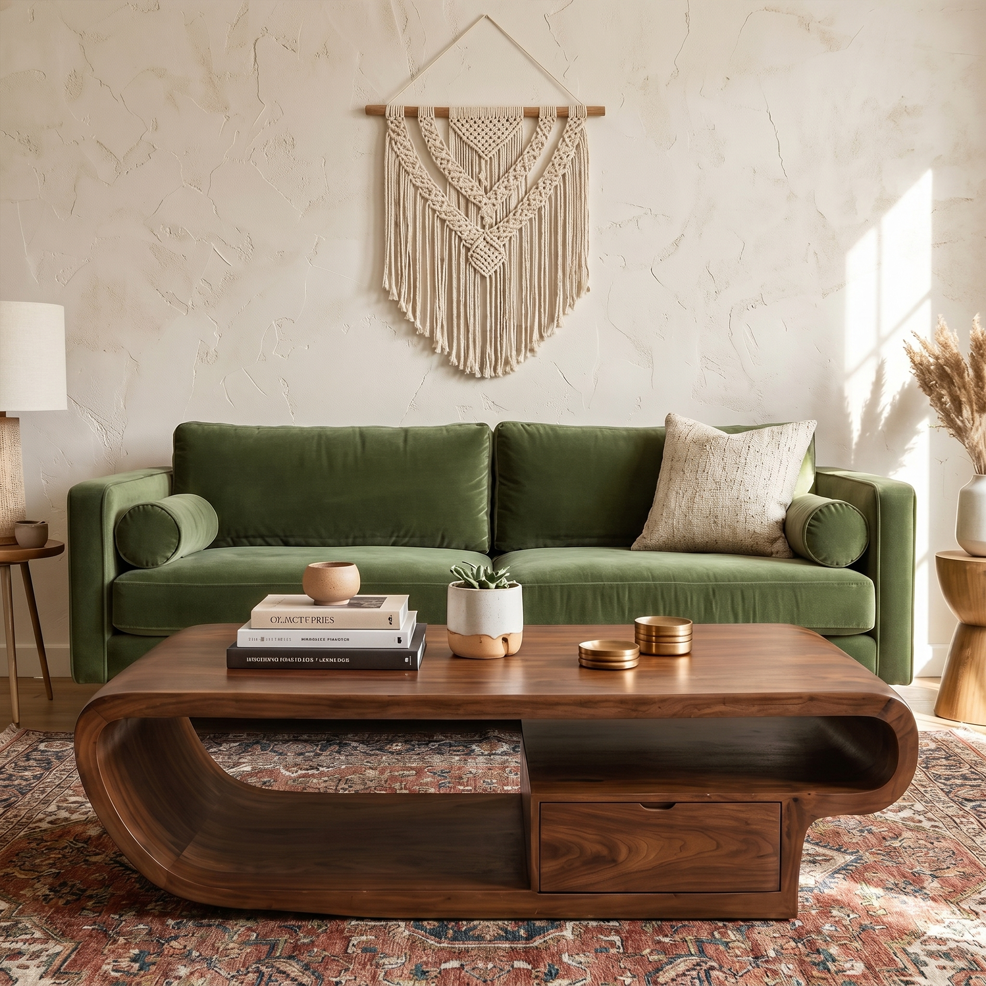 Organic Sculptural Coffee Table With Storage For Living Room And Lounge SINLKICF364