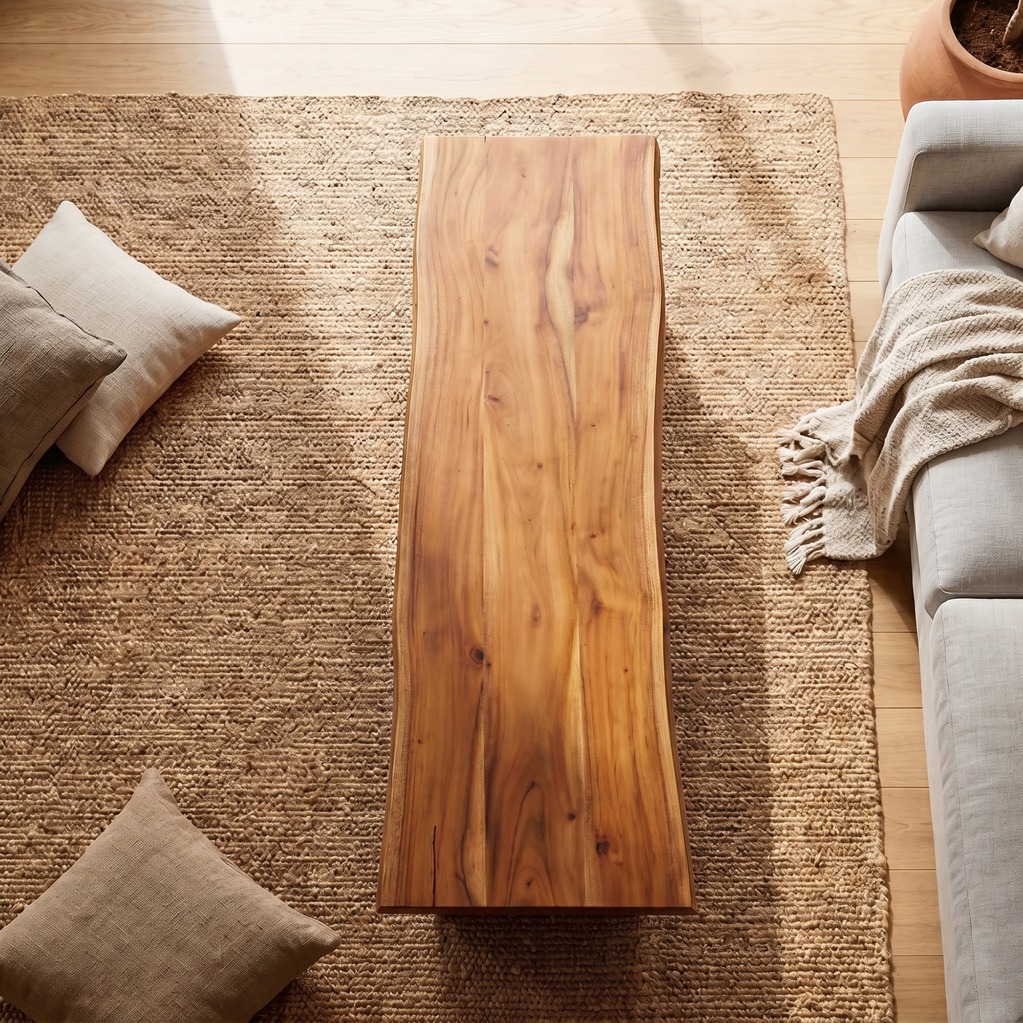Sculptural Bench With Wave Design For Entryway SINLKIRS108
