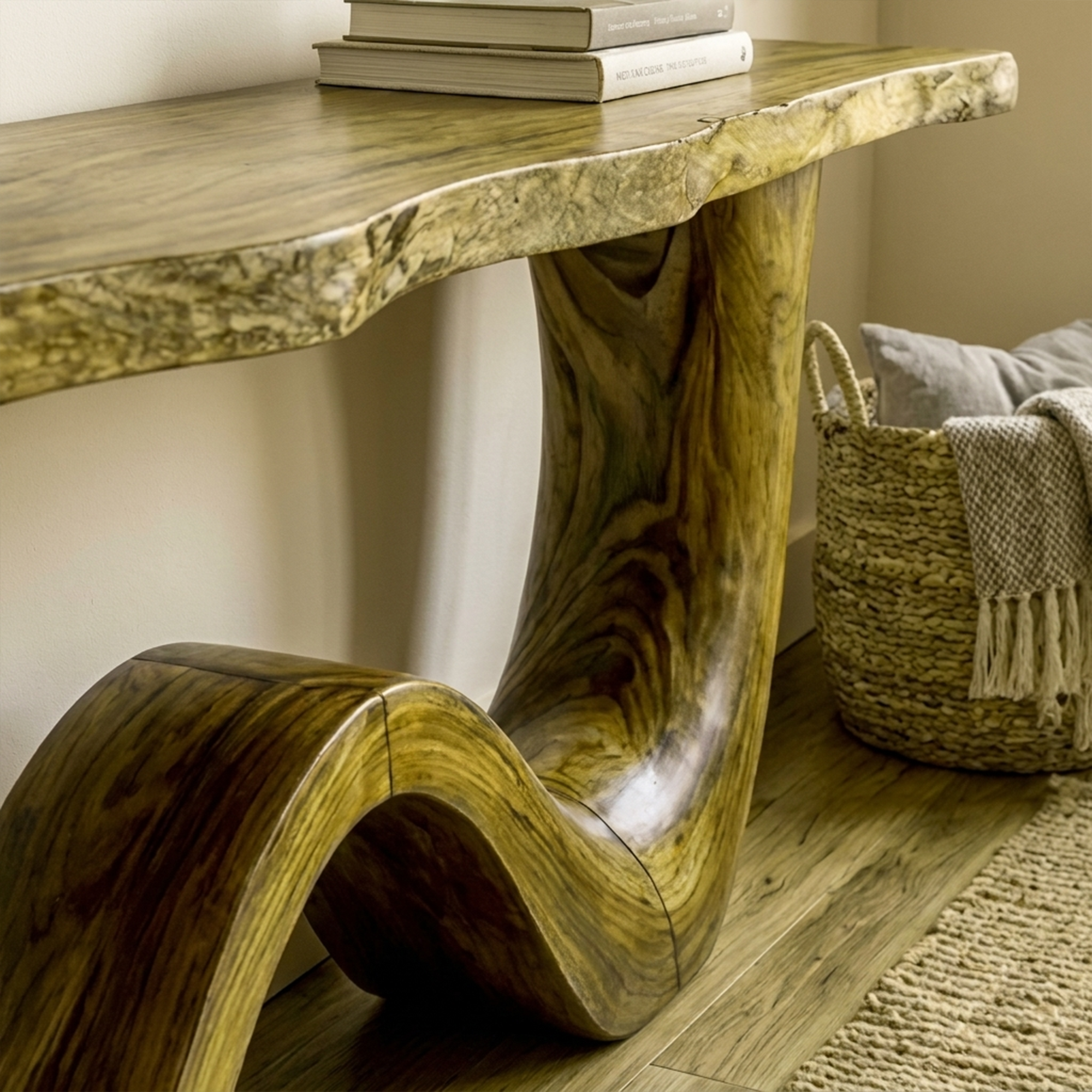 Organic Wave Base Console Table Entryway Hallway Living Room SINLKICS497