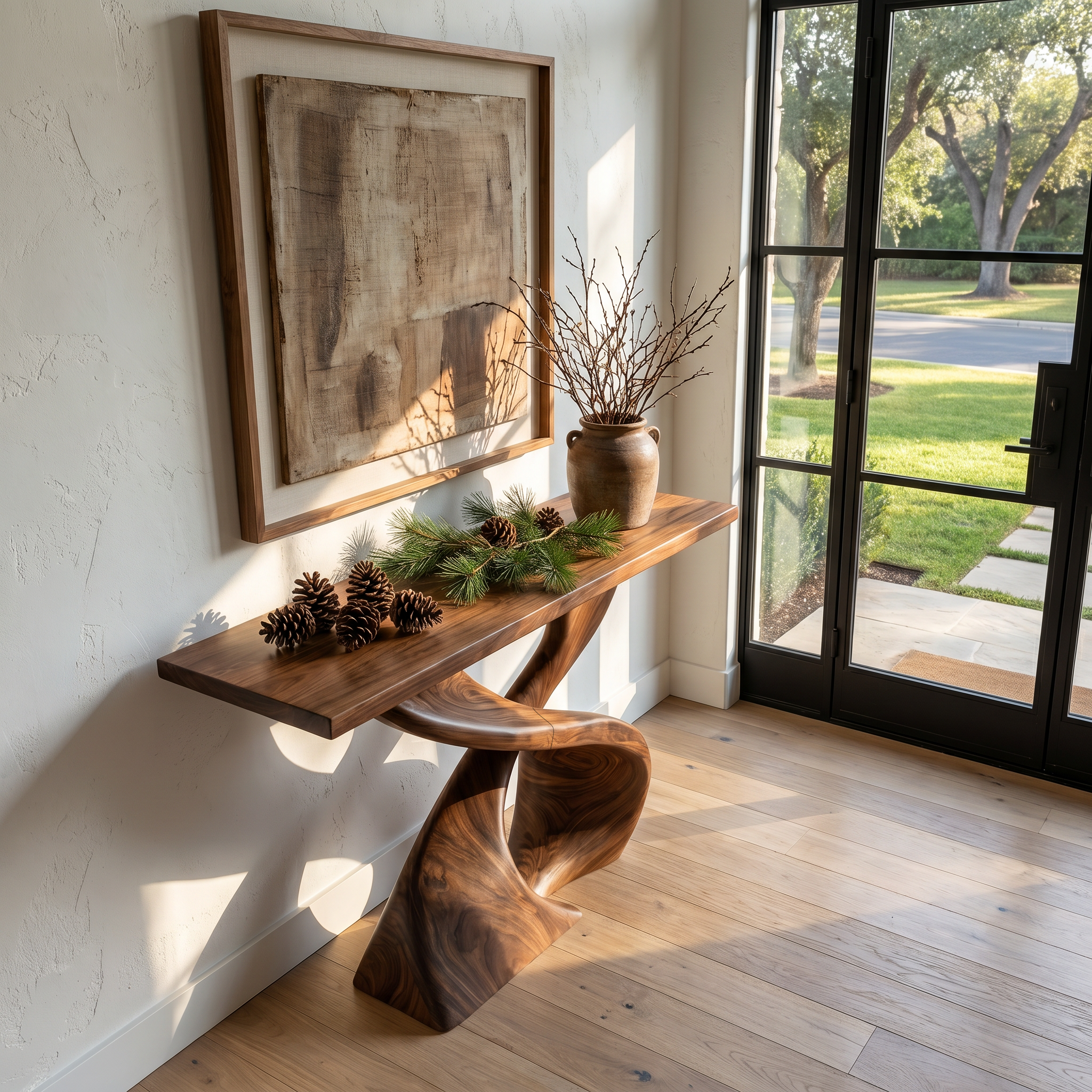 Sculptural Console Table With Twisted Tree Inspired Design For Hallway SINLHACS657