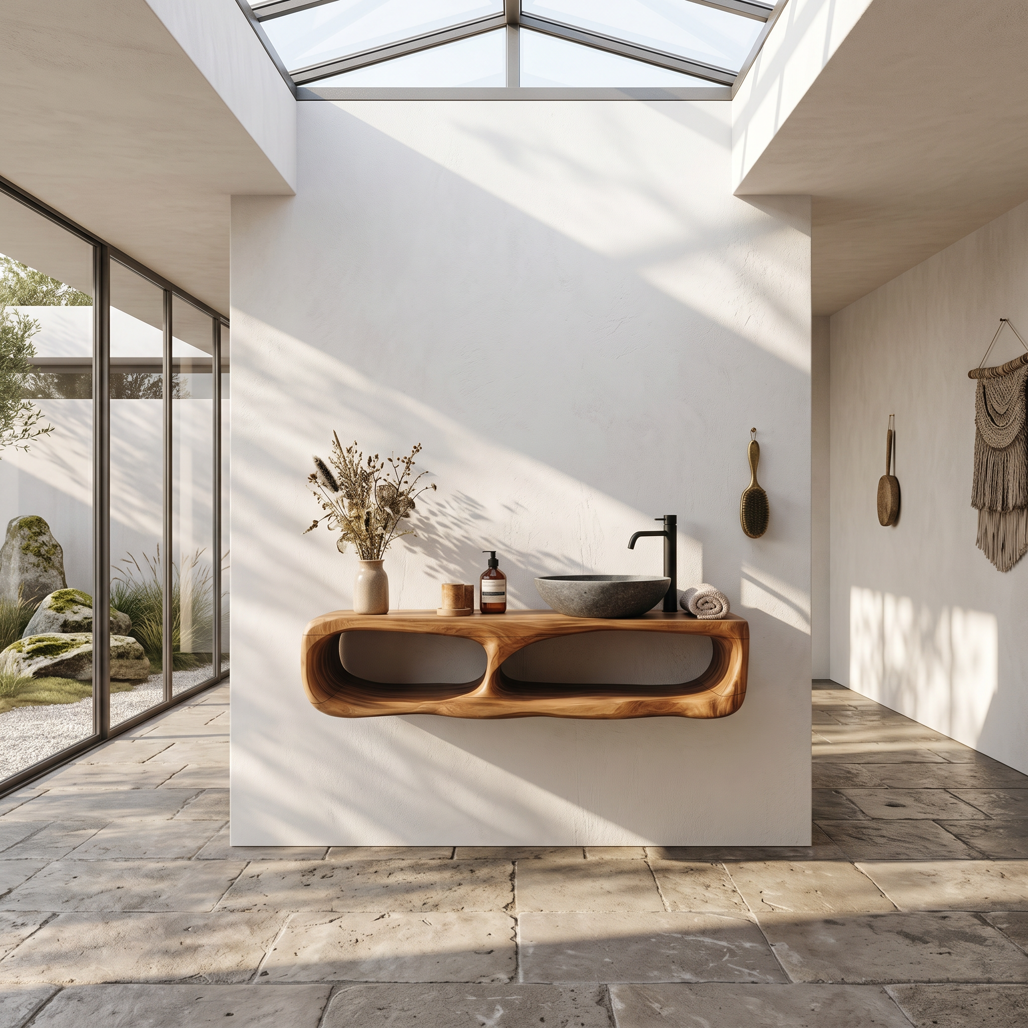Coastal Organic Bathroom Vanity Wall Mounted Sink Console SINLHABRV331