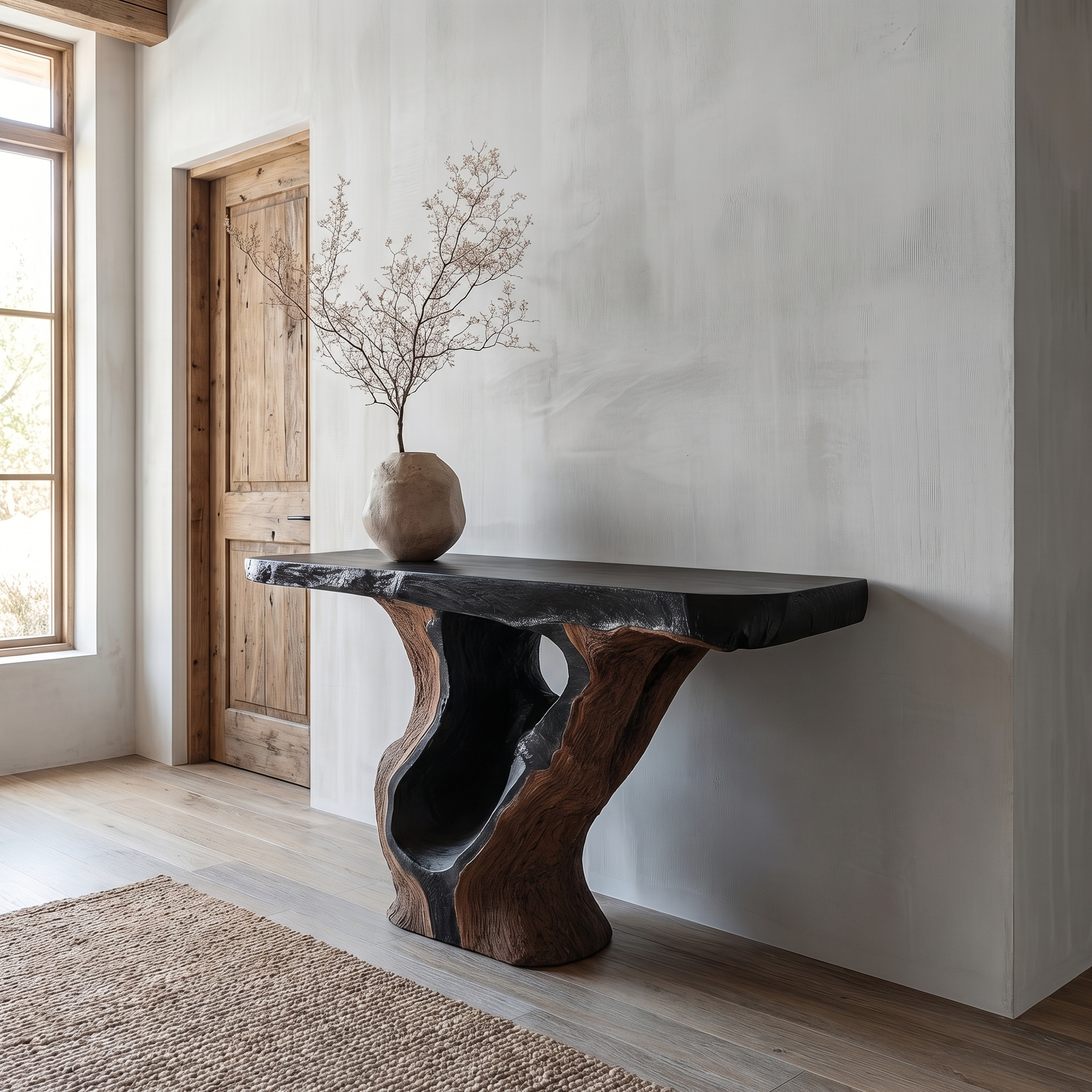 Sculptural Tree Root Console Table For Entryway And Living Room SINLHACS567