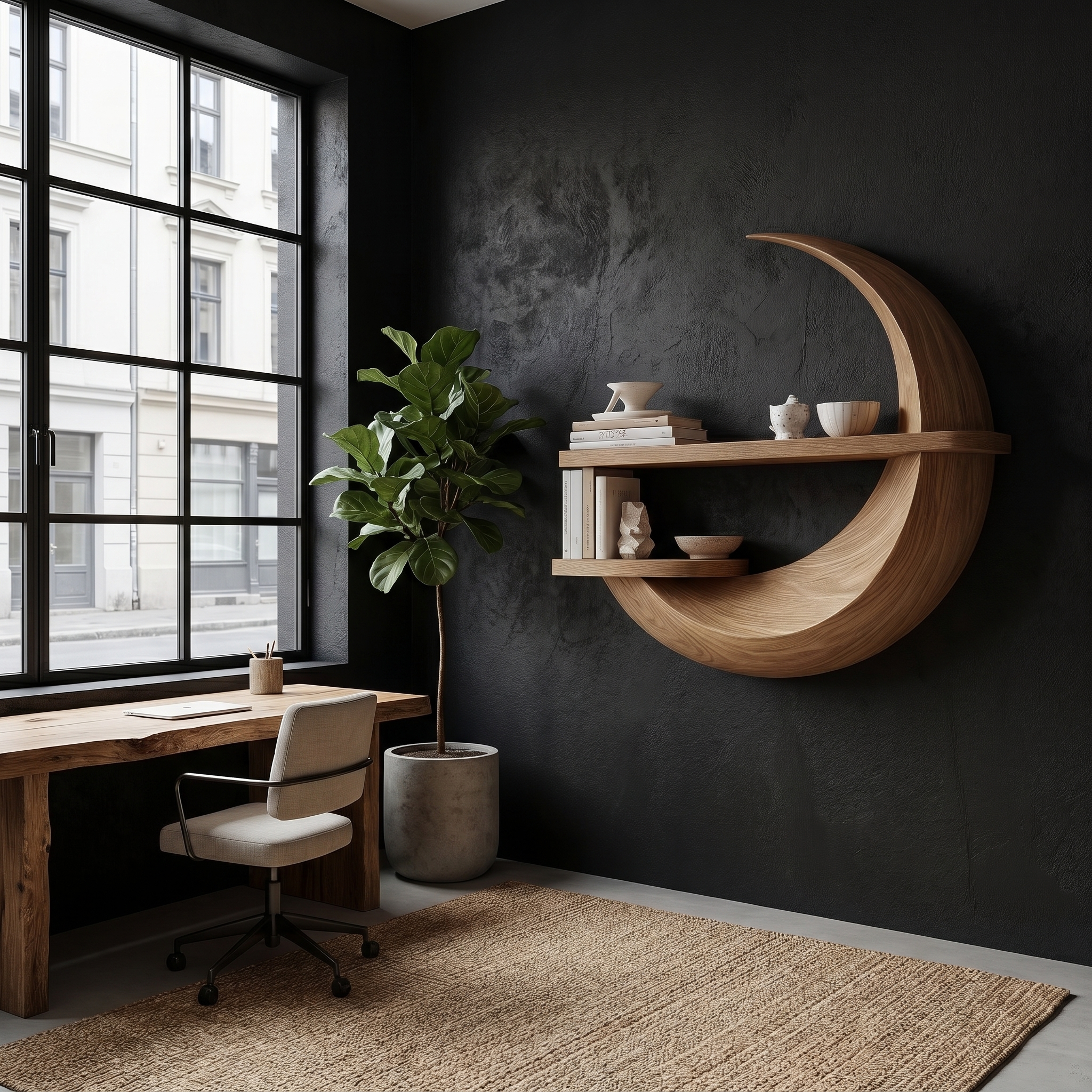 Rustic Floating Shelf With Natural Wood Display Storage For Living Room SINLHAFL546
