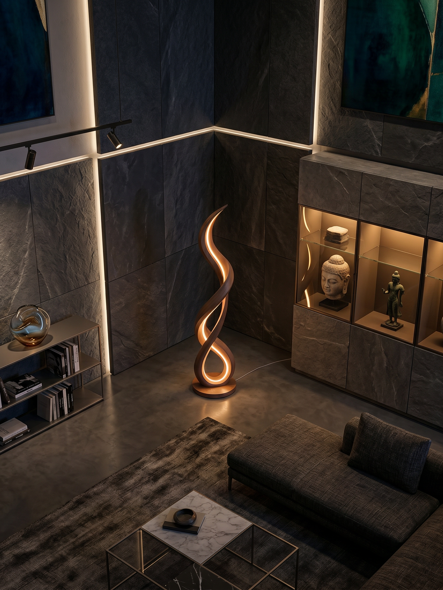 Organic Gentle Wave Floor Lamp For Modern Interior SILDTTNLAM032