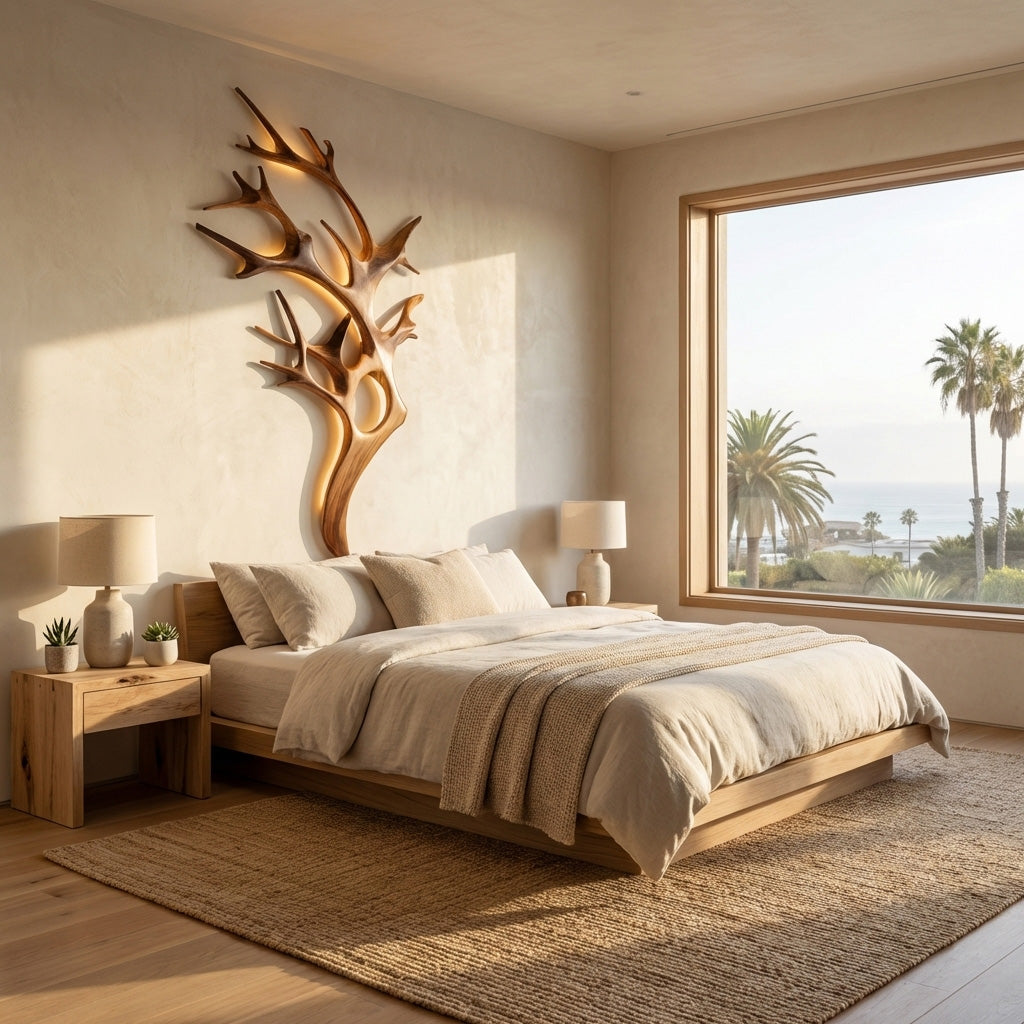 Contemporary Wooden Tree Wall Light For Bedroom RTTHHNLAM063