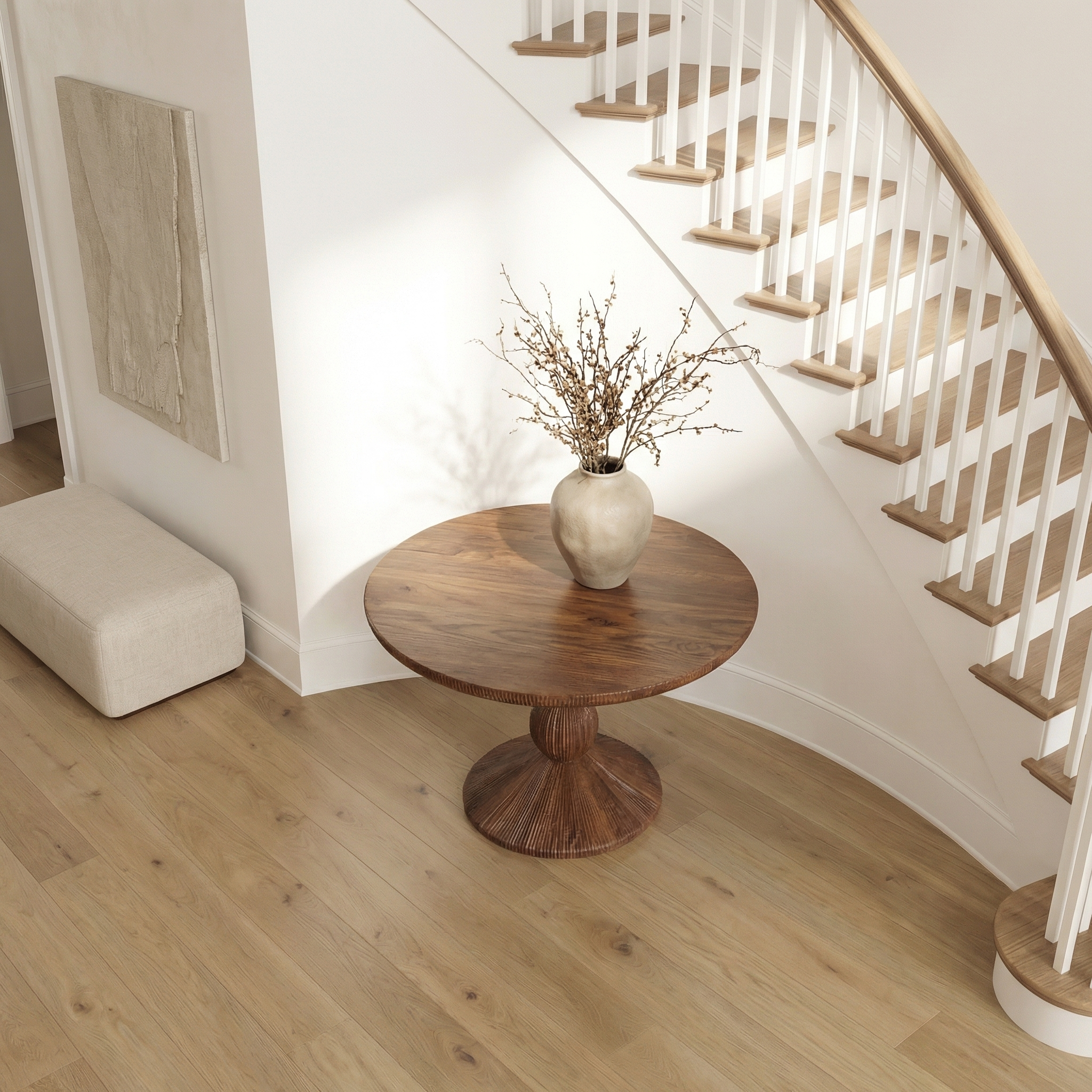 Organic Sculptural Entryway Foyer Table For Entryway And Hallway Decor SINLSAFT006