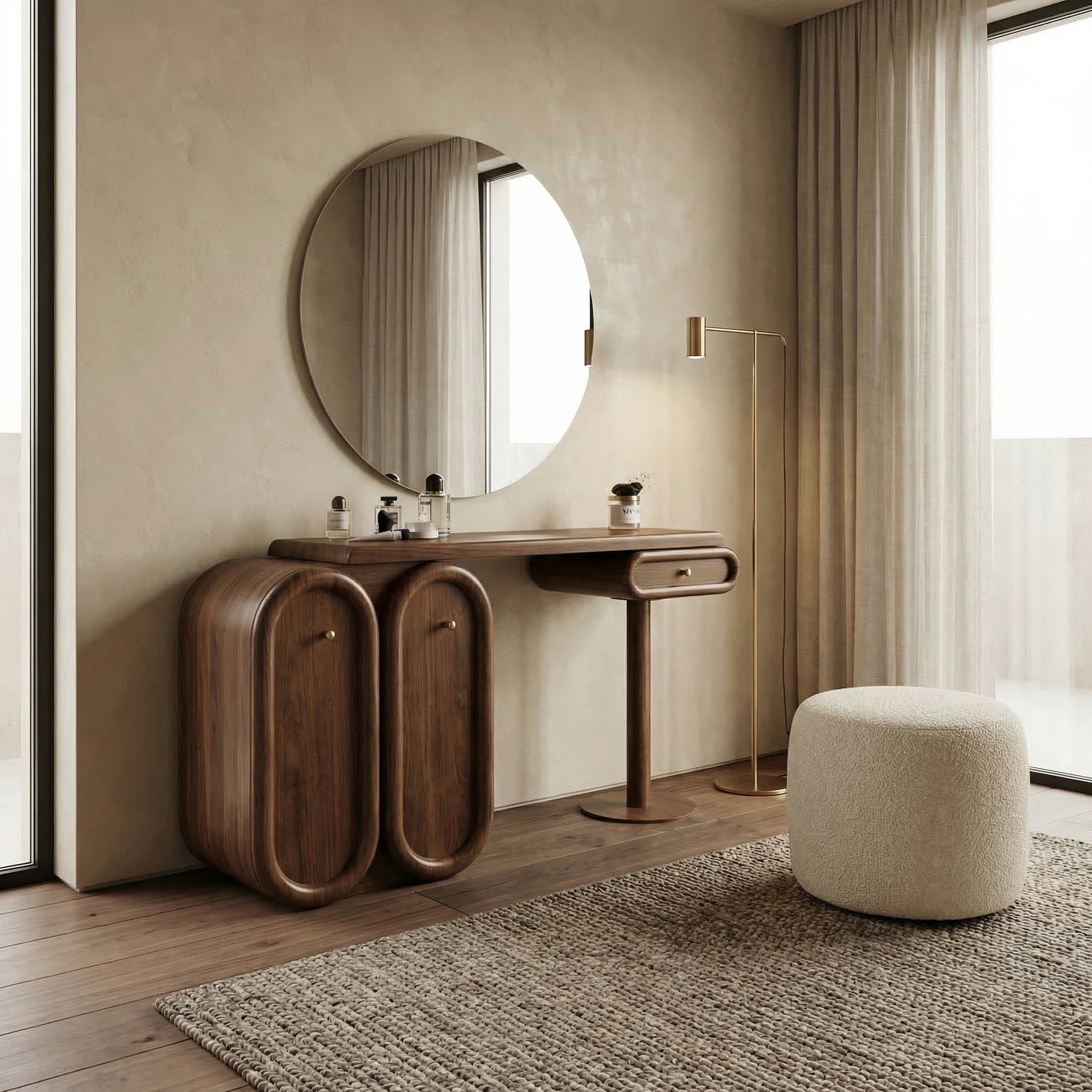 Modern Dressing Table With Storage Unique Design For Bedroom SINLSABDT050