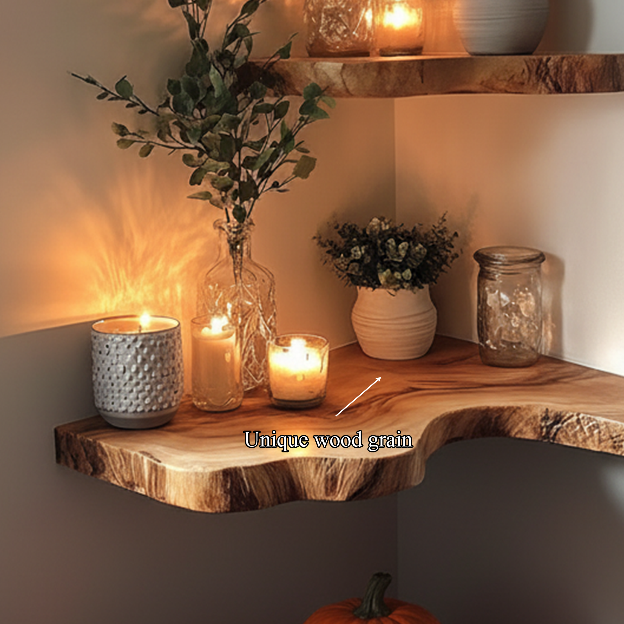 Rustic Halloween Farmhouse Wooden Floating Shelf Home Decoration SINLKIHW040