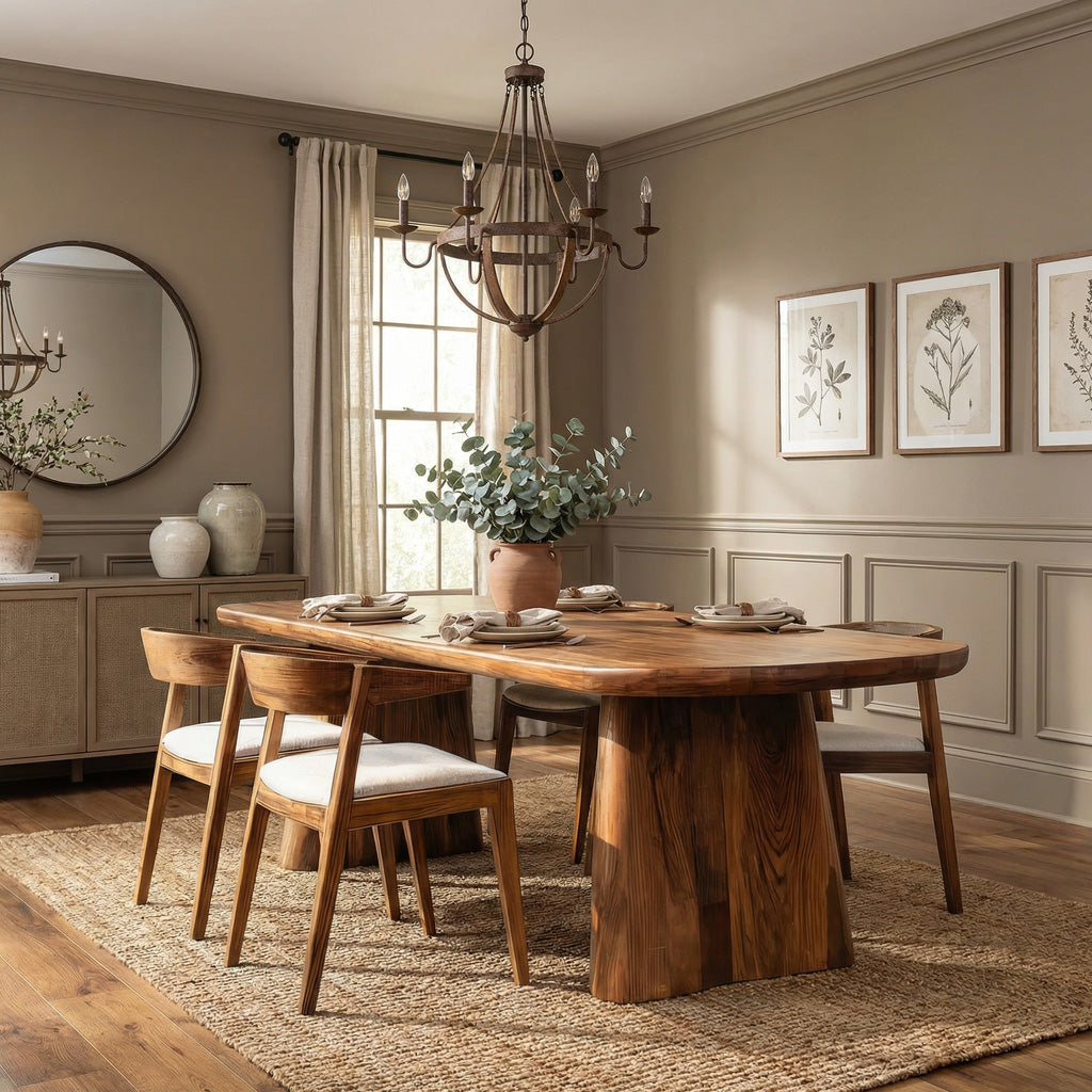 Modern Minimal Dining Table With Sculptural Craftsmanship For Dining Room RTTHHNDN020