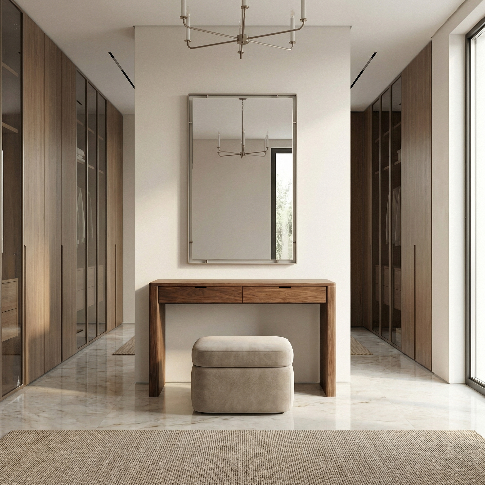 Rustic Dressing Table Natural Wood Organic Handmade Design For Bedroom SINLSABDT056