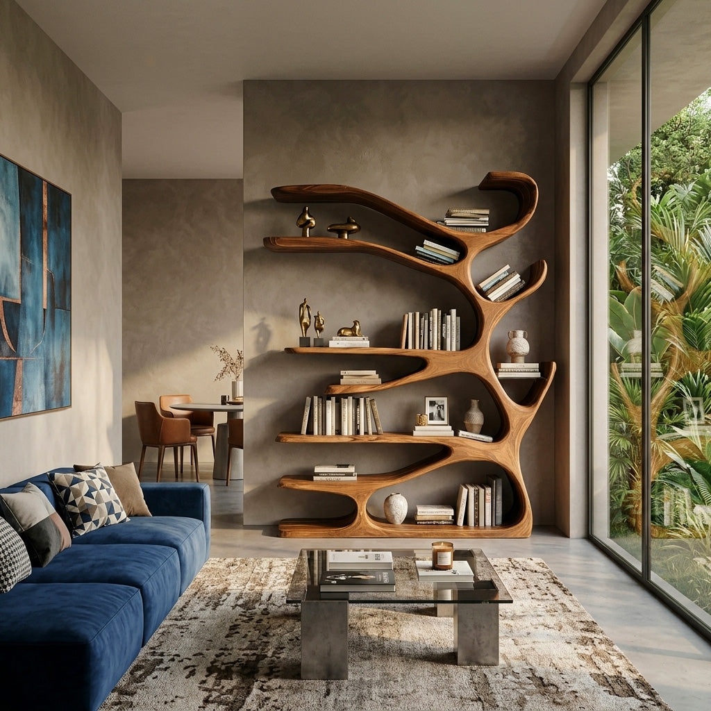 Rustic Wood Bookshelf For Home Furniture RTTHHNBS154