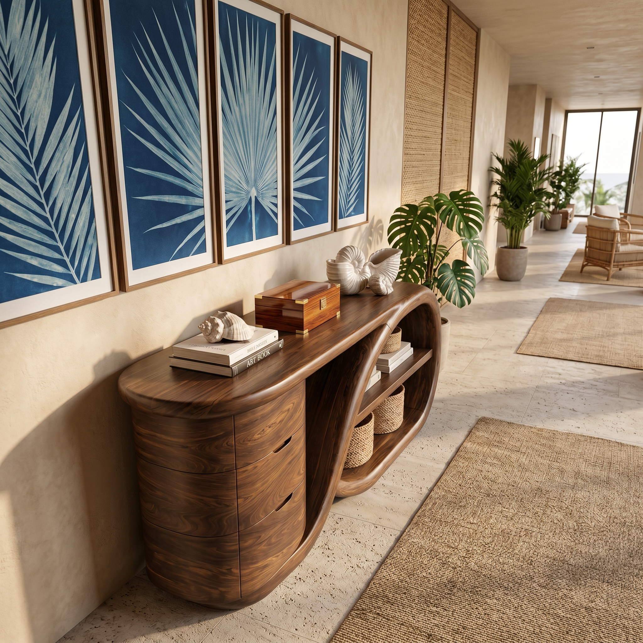 Modern Cross Base Console Table Luxury Hallway SILDTTRCS108