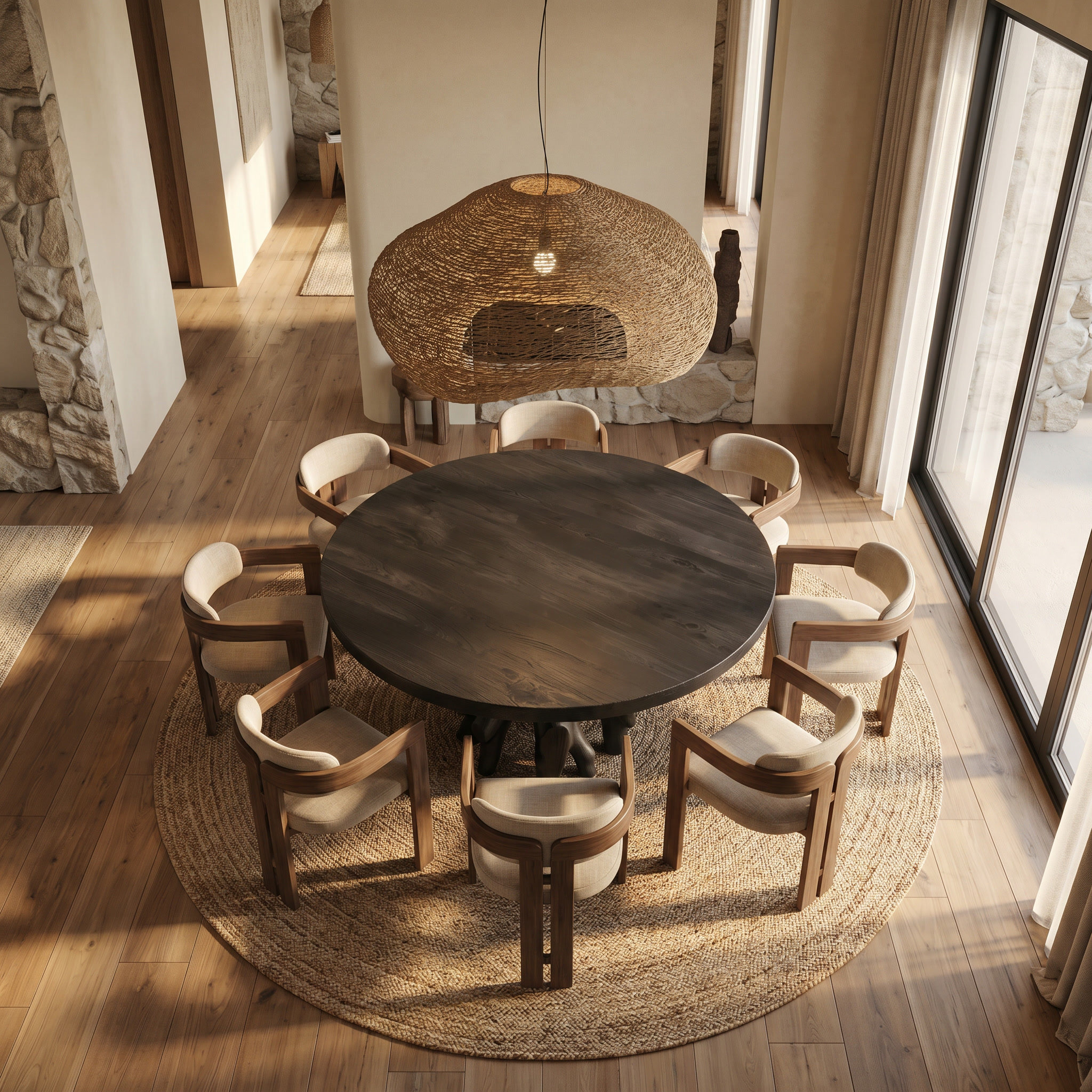 Rustic Tree Root Dining Table For Dining Room SINLSADT170