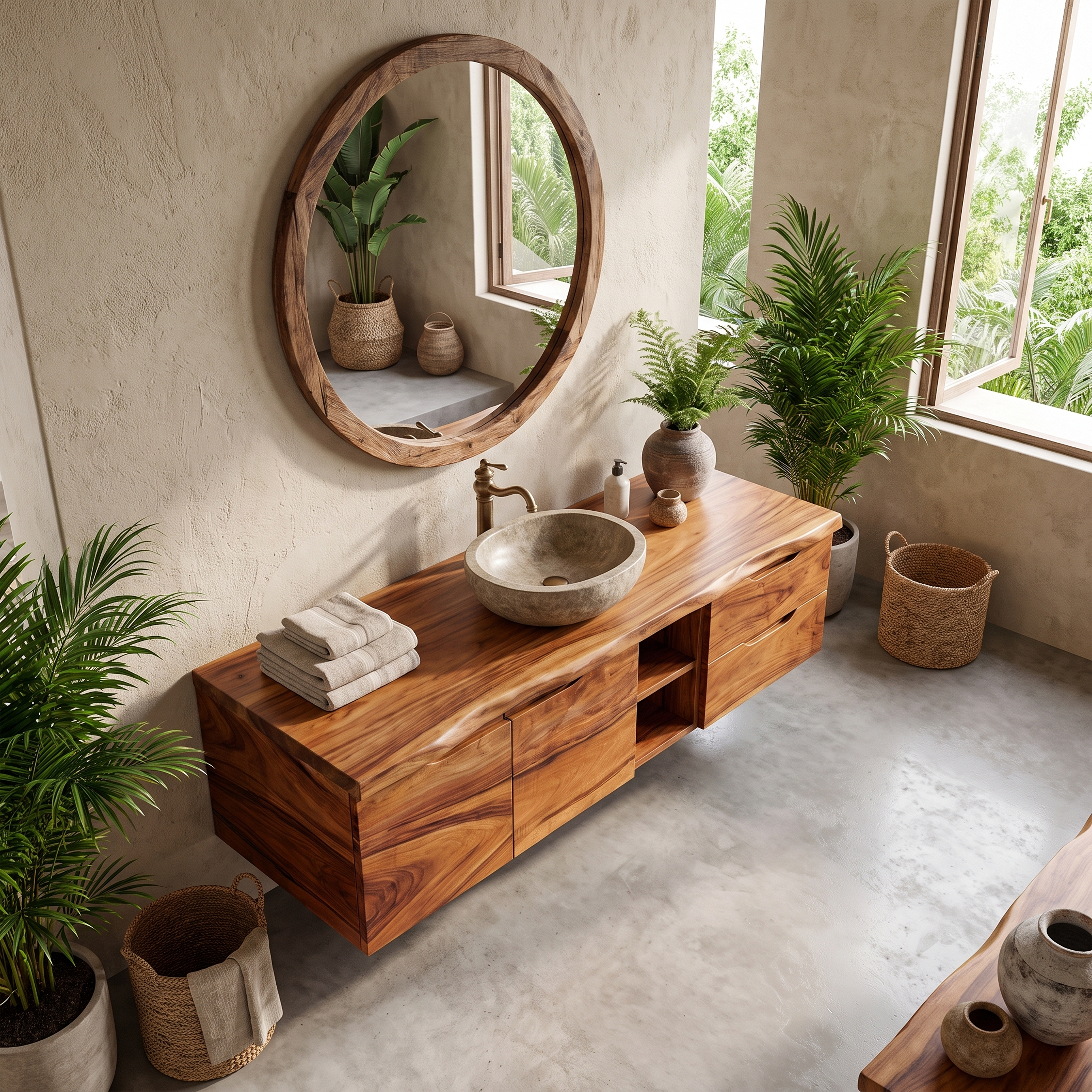 Organic Modern Washstand Contemporary Bathroom Interior SILDTTRBRV200