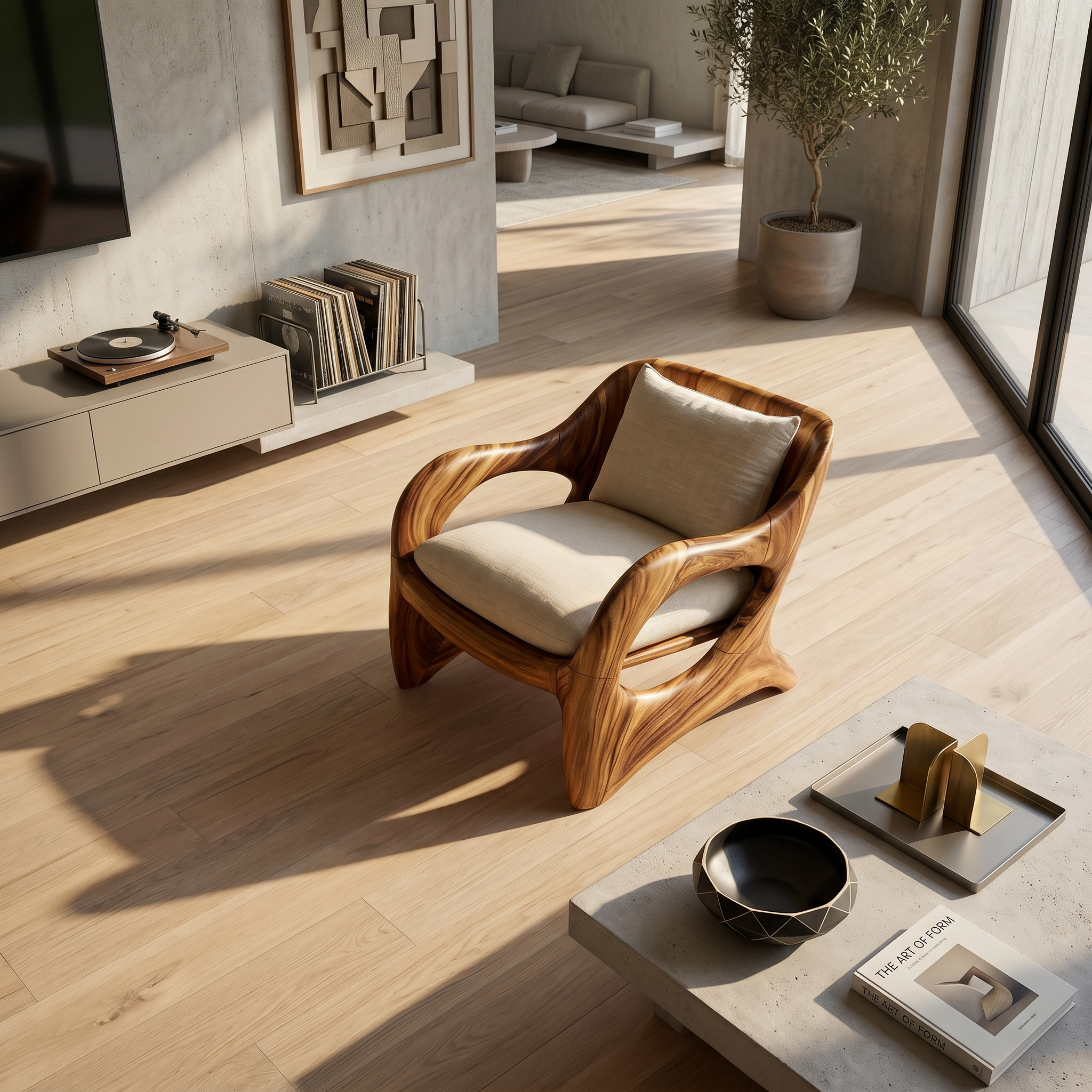 Resort-Inspired Sculptural Lounge Chair with Contemporary Elegance SILDTTRCHR026