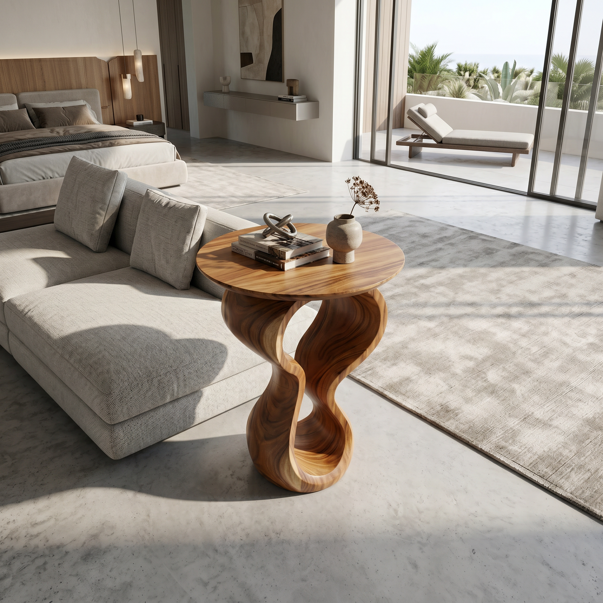 Organic Twisted End Table Villa Living Room SILDTTRSTA040