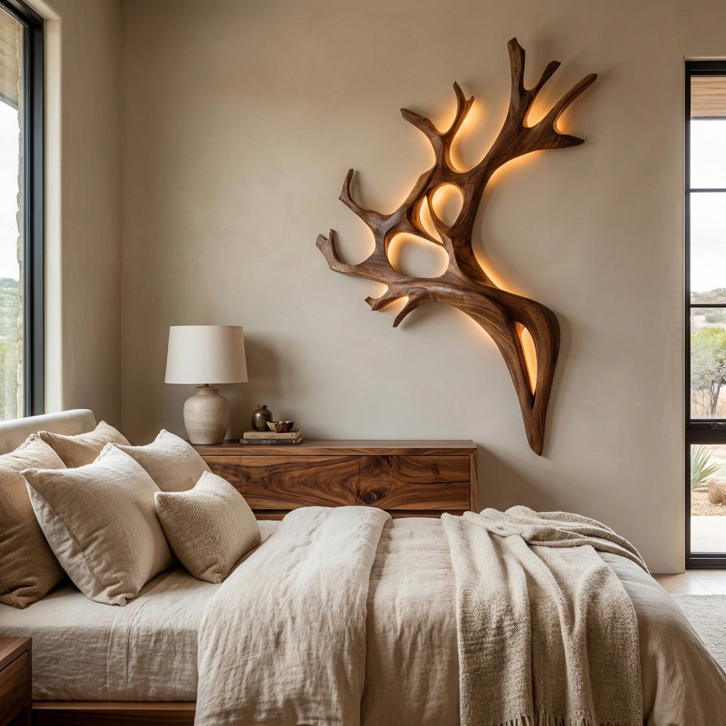 Artistic Wooden Wall Light For Home Decor RTTHHNLAM060