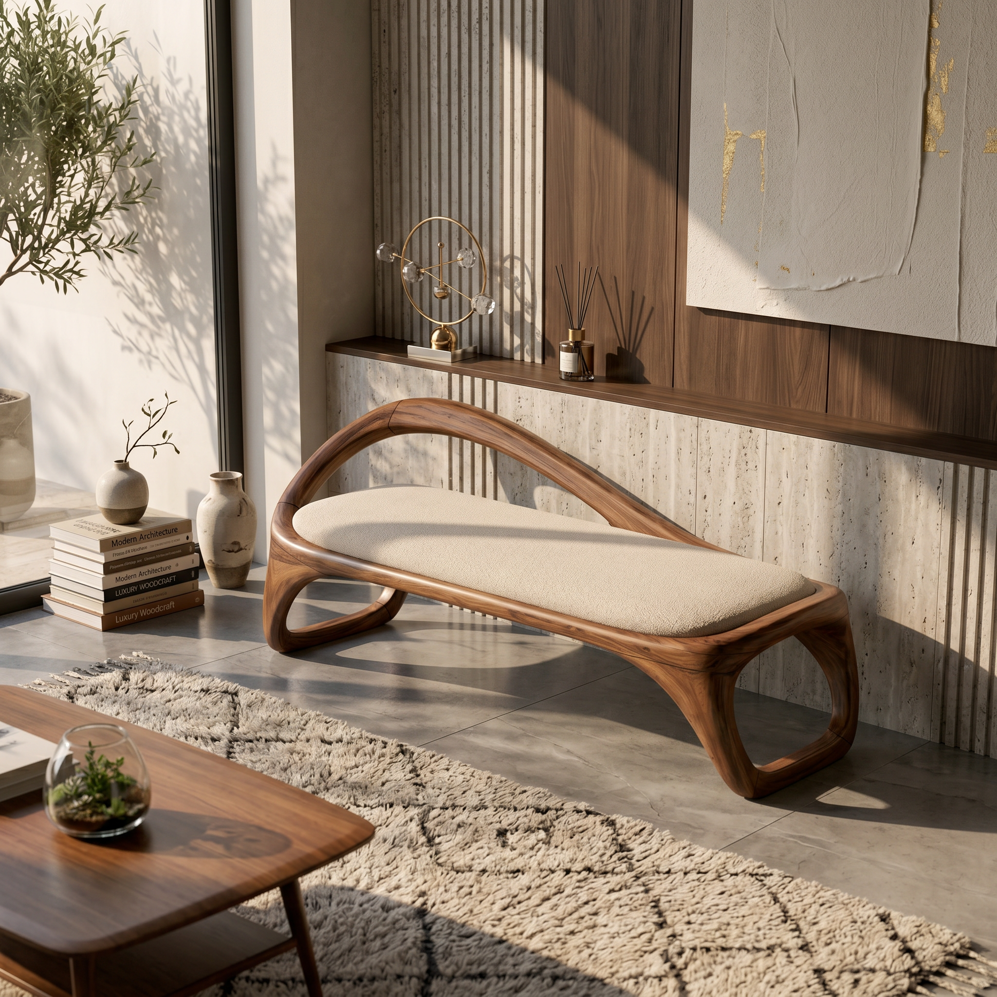 Luxury Sculptural Bench Penthouse Interior SILDTTRBEN078