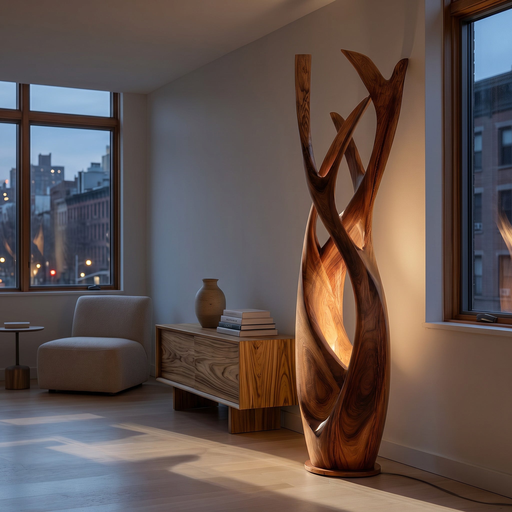Wooden Floor Lamp For Contemporary Apartment RTTHHNLAM084