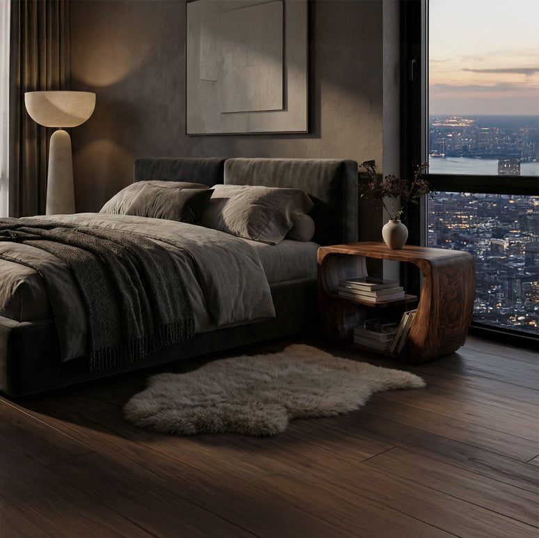 Quiet Luxury Wooden Side Table With Open Storage For Living Room RTTHHNSTA014