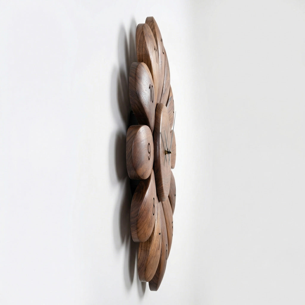 Handcrafted Wooden Wall Clock For Modern Living Room Decor RTTHHNWAC010