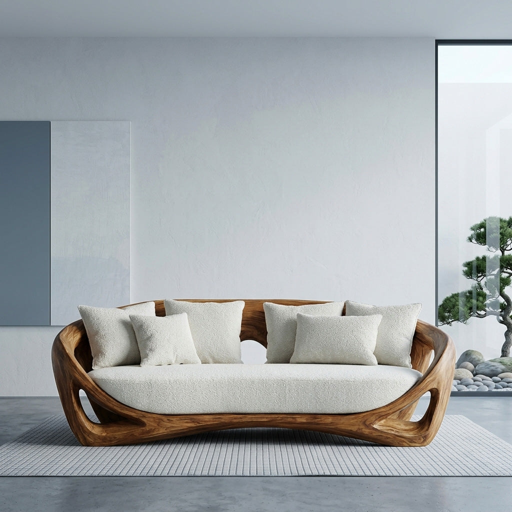 Contemporary Organic Wood Sofa For Living Room RTTHHNSFA039