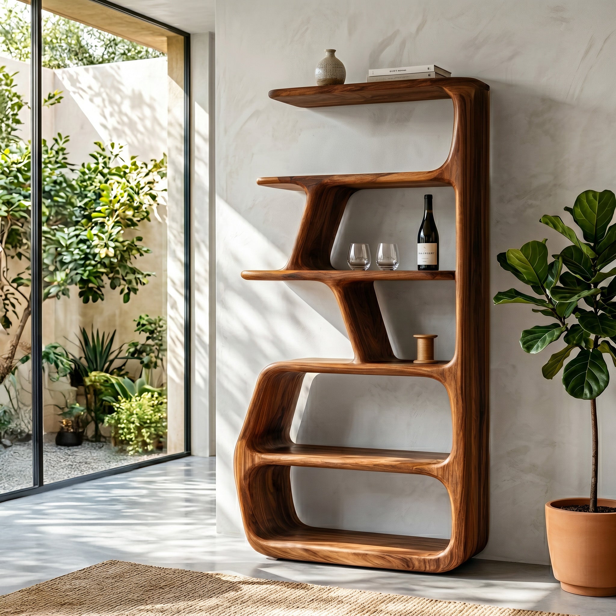 Rustic Wooden Standing Shelf For Apartment Storage RTTHHNSS025
