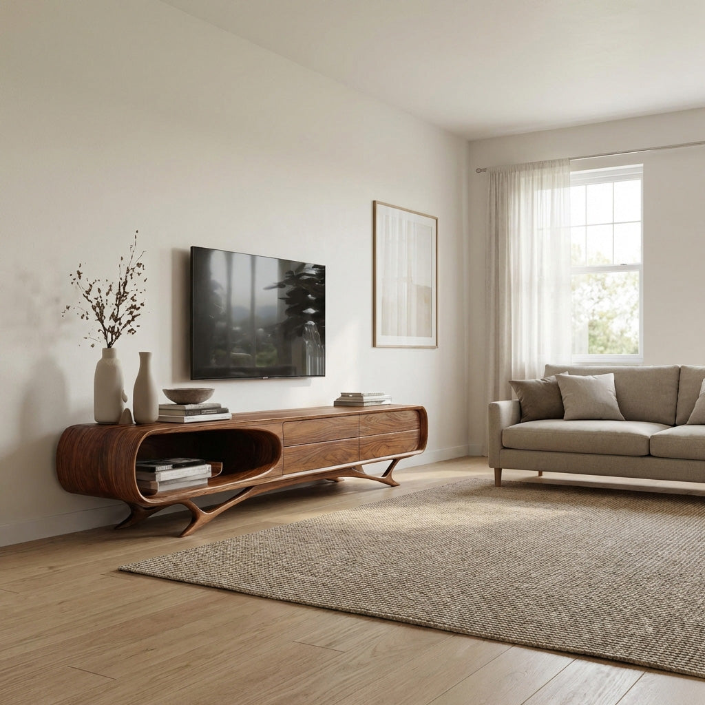 Contemporary Wooden TV Cabinet For Living Room Decor RTTHHNTVC084
