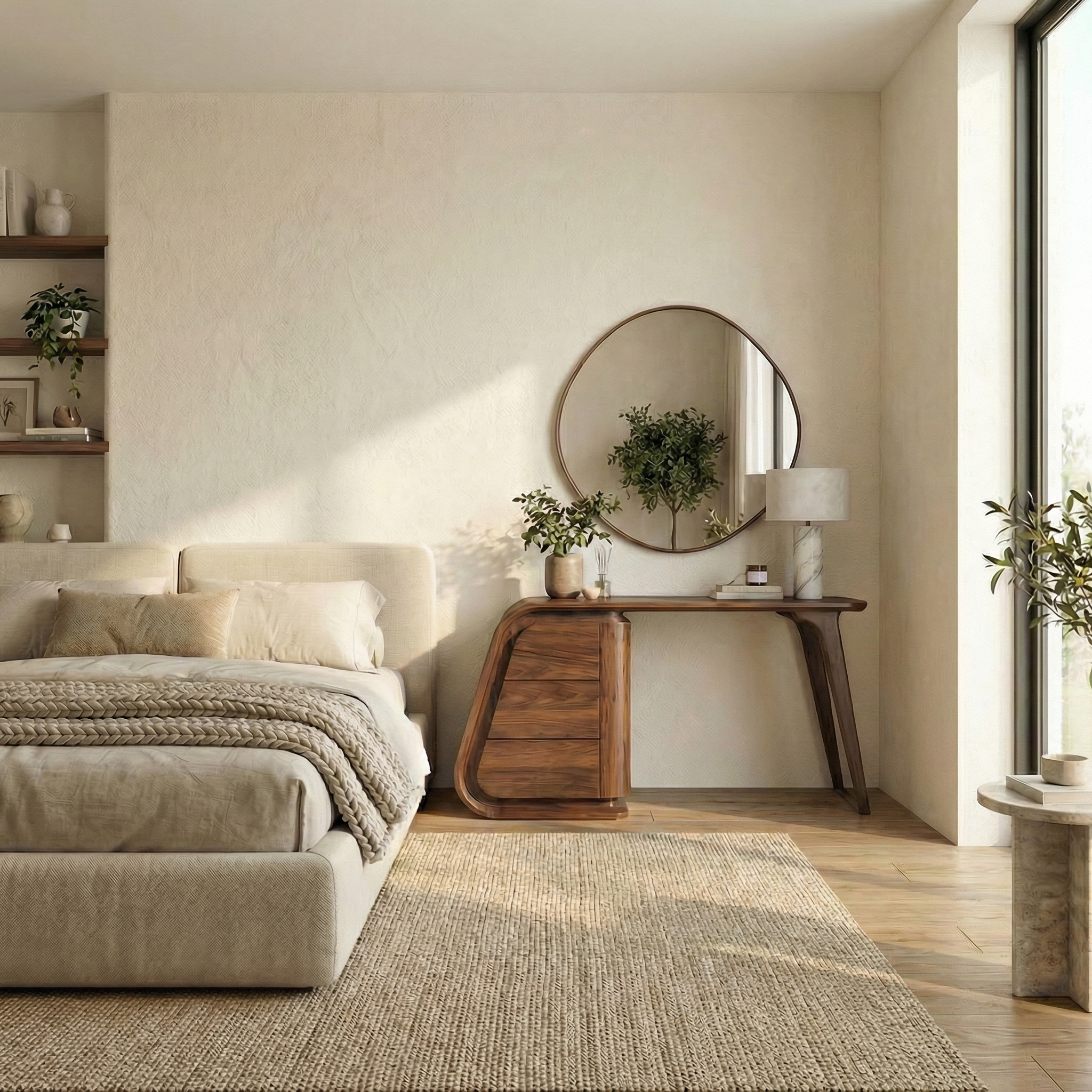 Modern Makeup Vanity Desk With Drawers For Bedroom SINLSABDT061