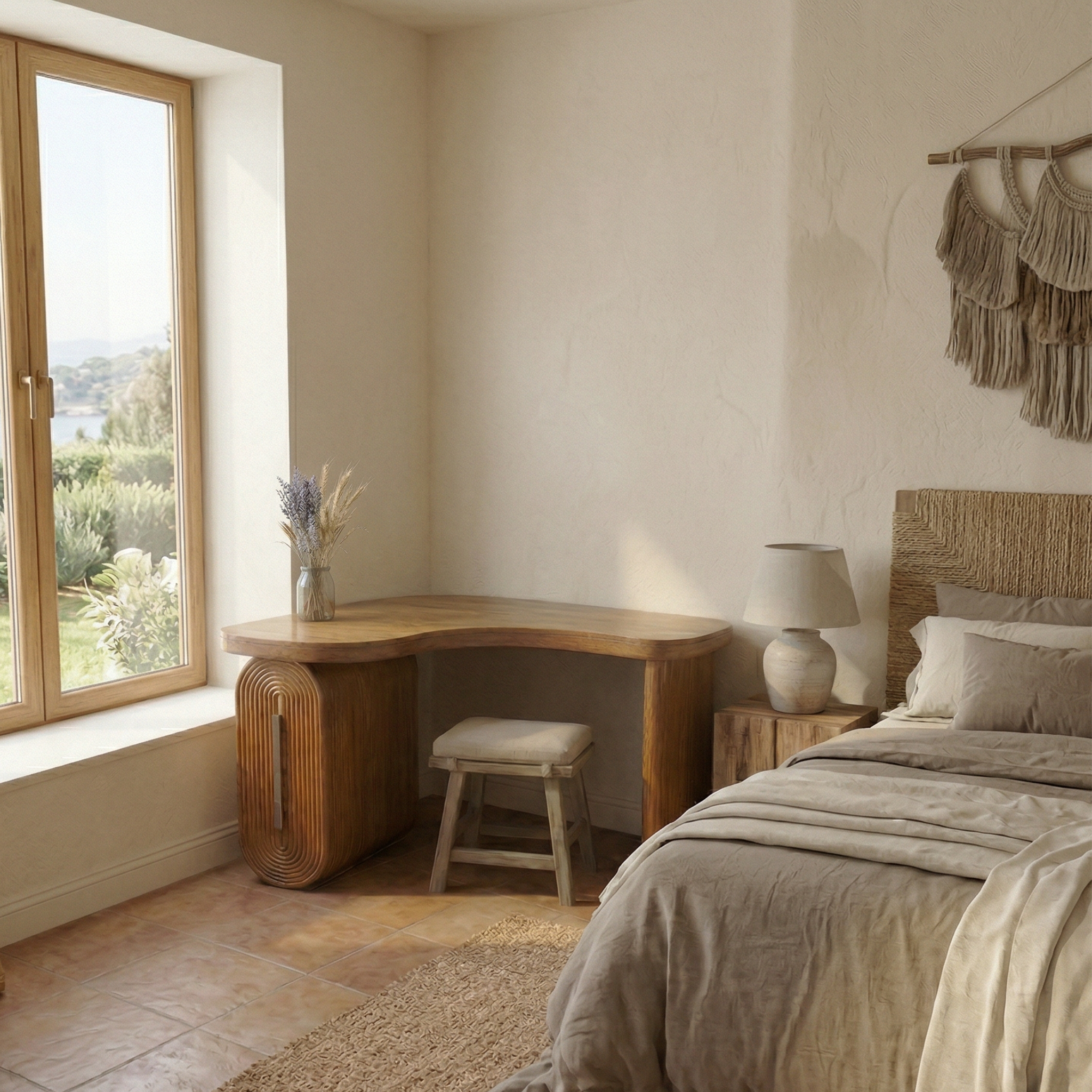 Modern Corner Makeup Vanity Desk With Drawers For Bedroom And Apartment SINLSABDT062