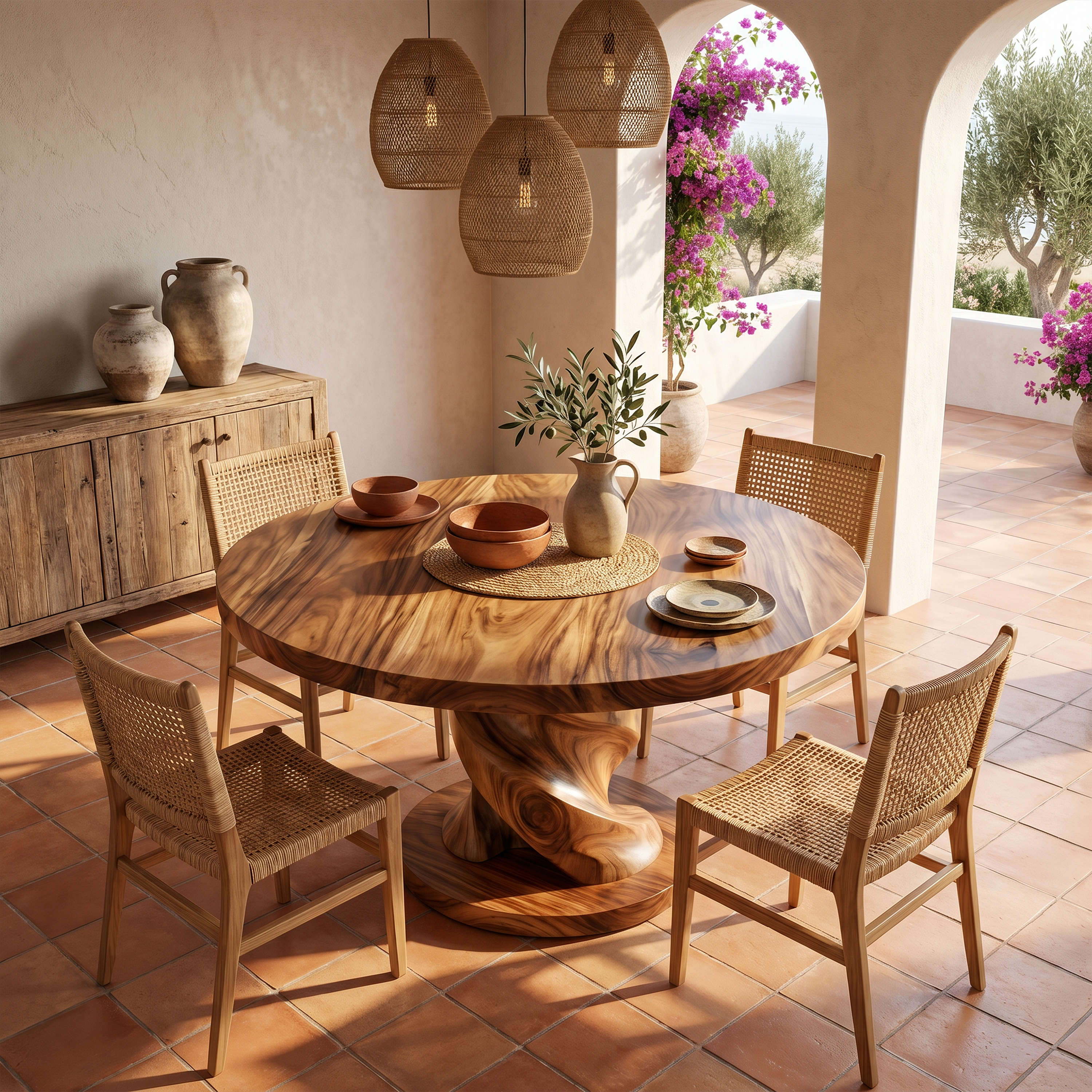 Tropical Twist Base Breakfast Table For Bright Kitchen SILDTTRDN079