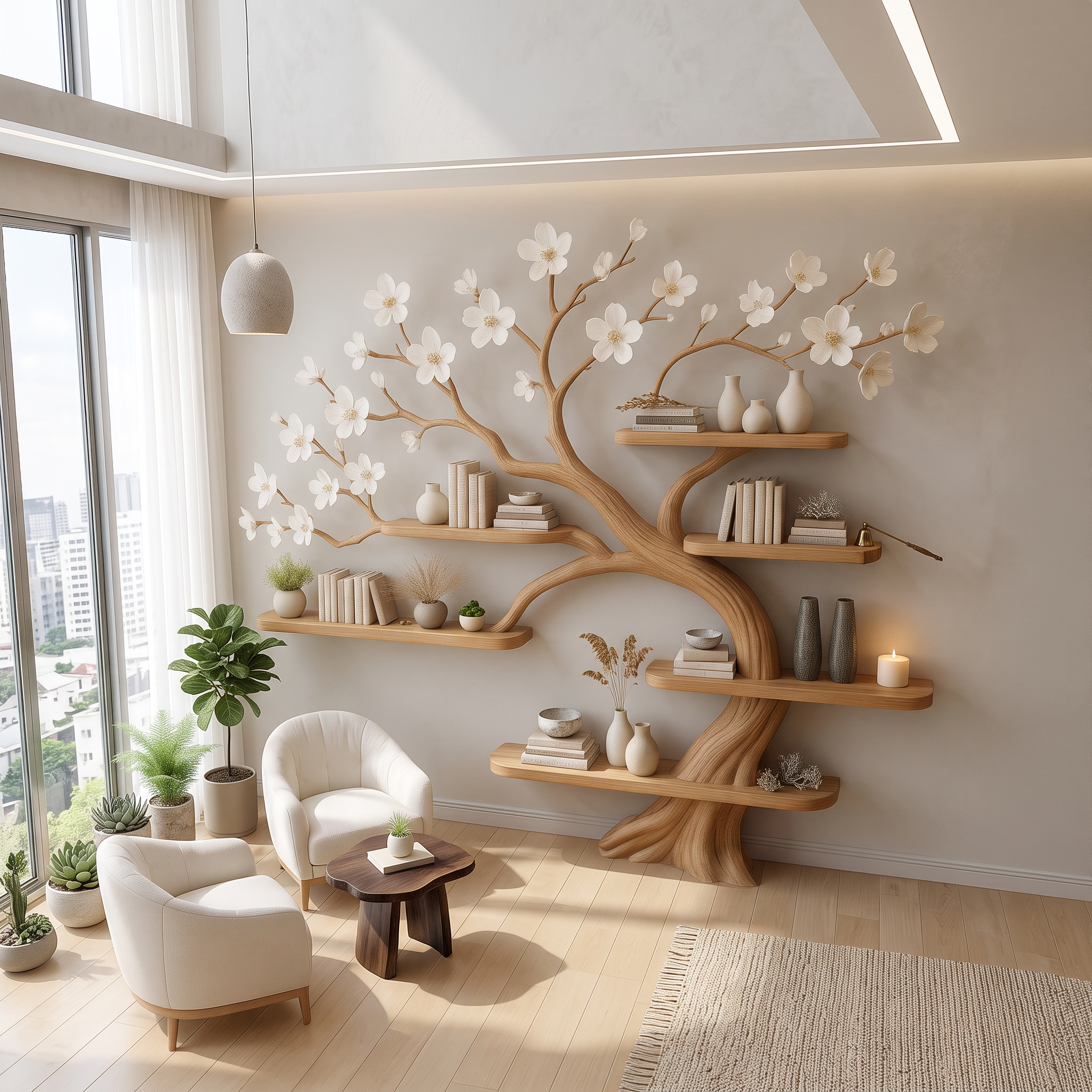 Rustic Tree Branch Shelf Nursery Kids Room SINLSATB227