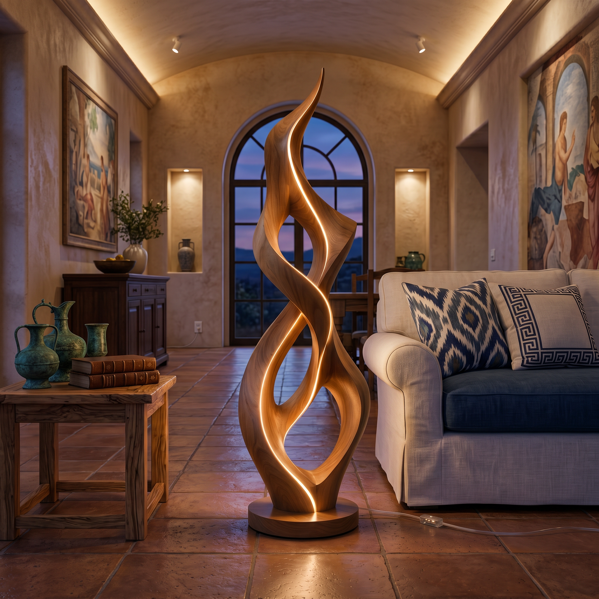 Organic Twist Floor Lamp For Cozy Living Room SILDTTNLAM001