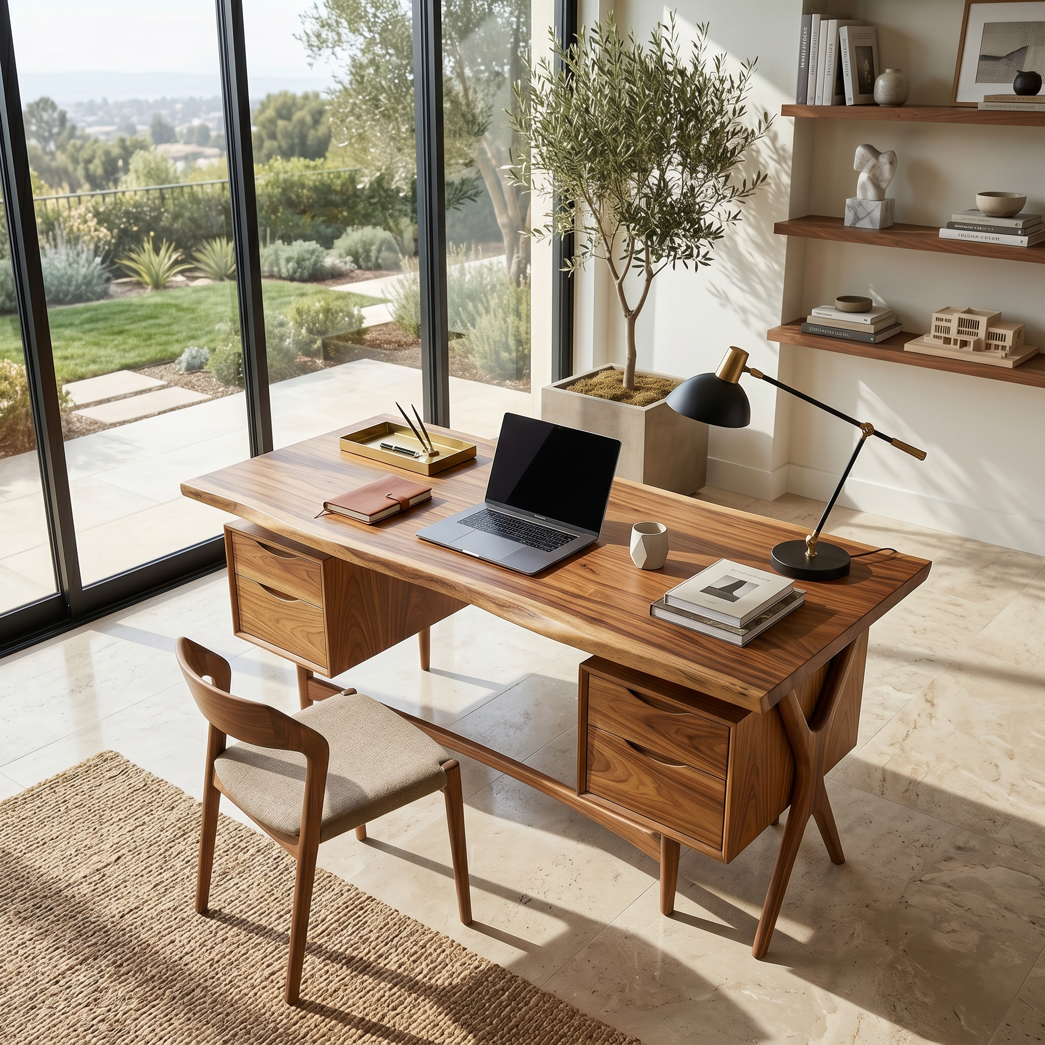 Organic Corner Executive Desk Home Office SILDTTRDE035