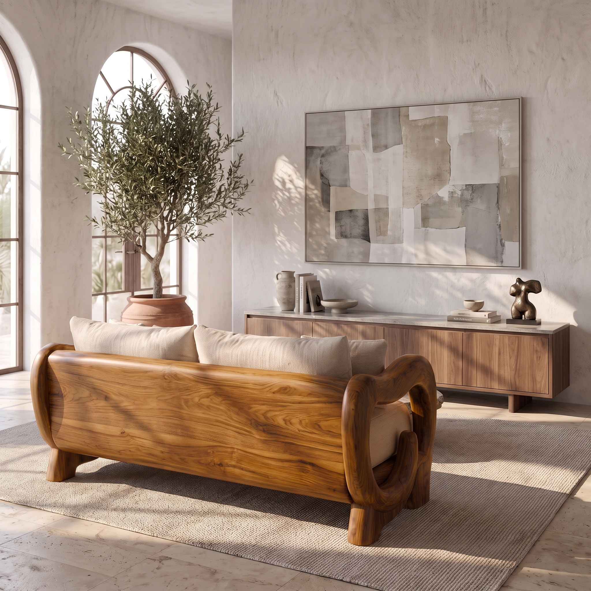 Handcrafted Sofa Frame For Living Room SINLSASF048
