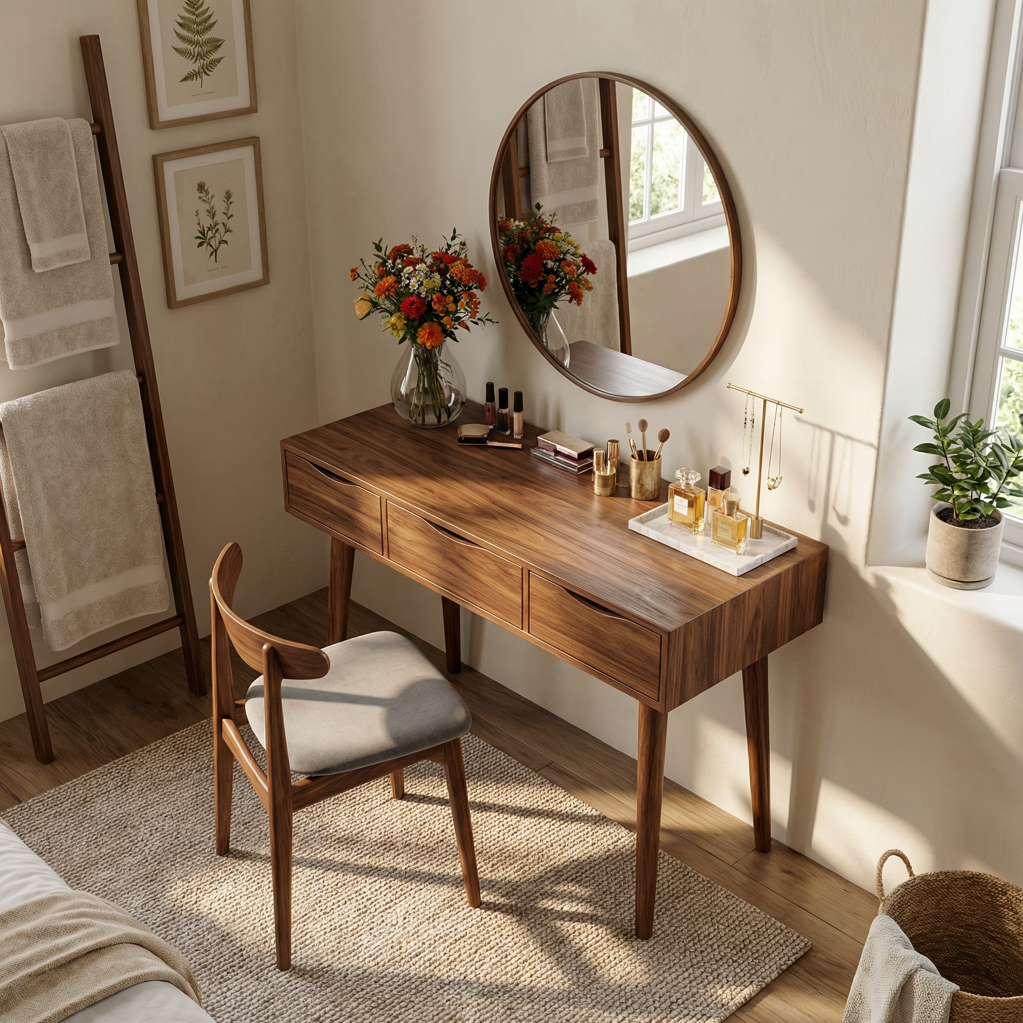 Boho Vanity Table Studio Apartment Makeup Area Dressing Space SILDTTRMV025