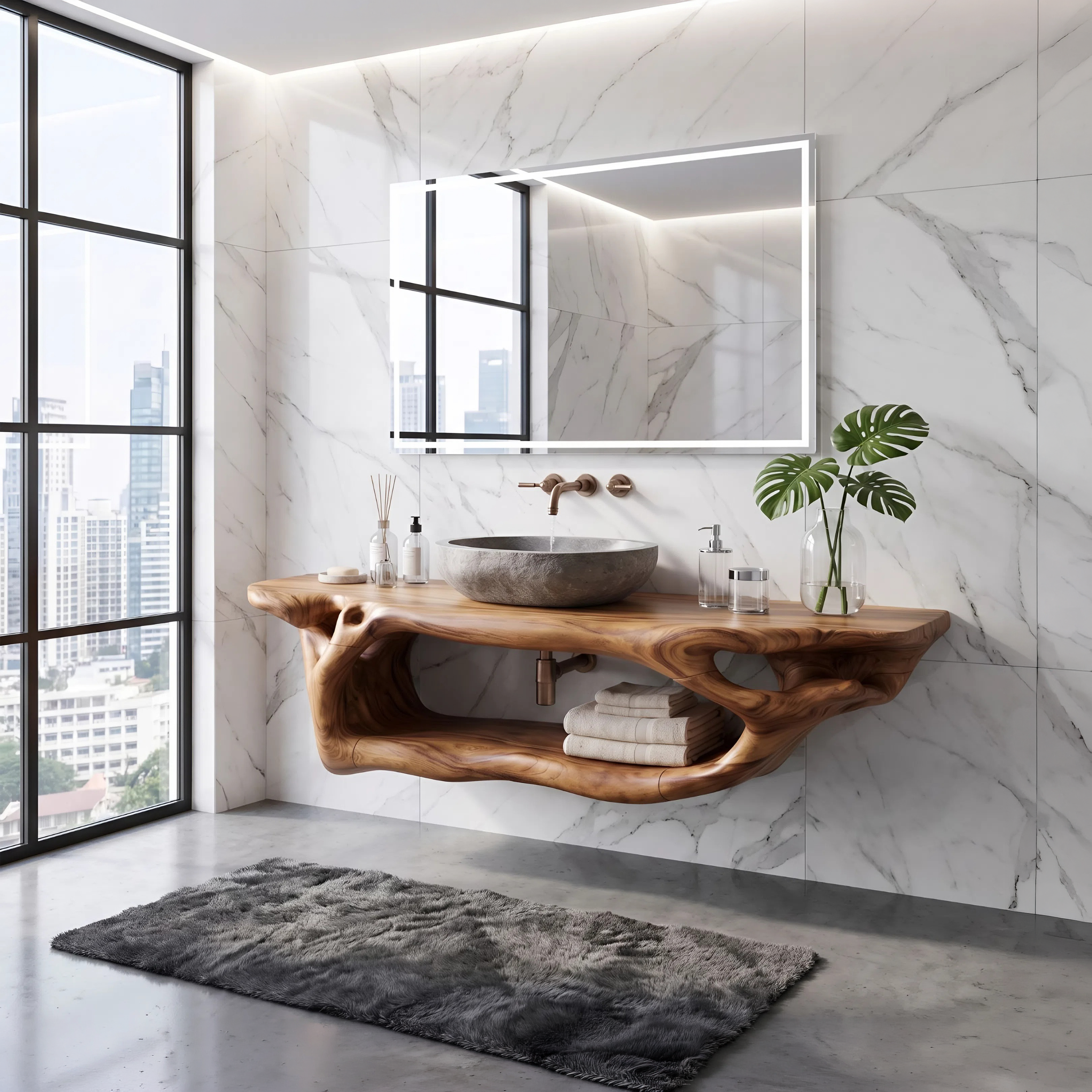 Rustic Bathroom Vanity For Unique Bathroom Makeover SILDTTNBAS003