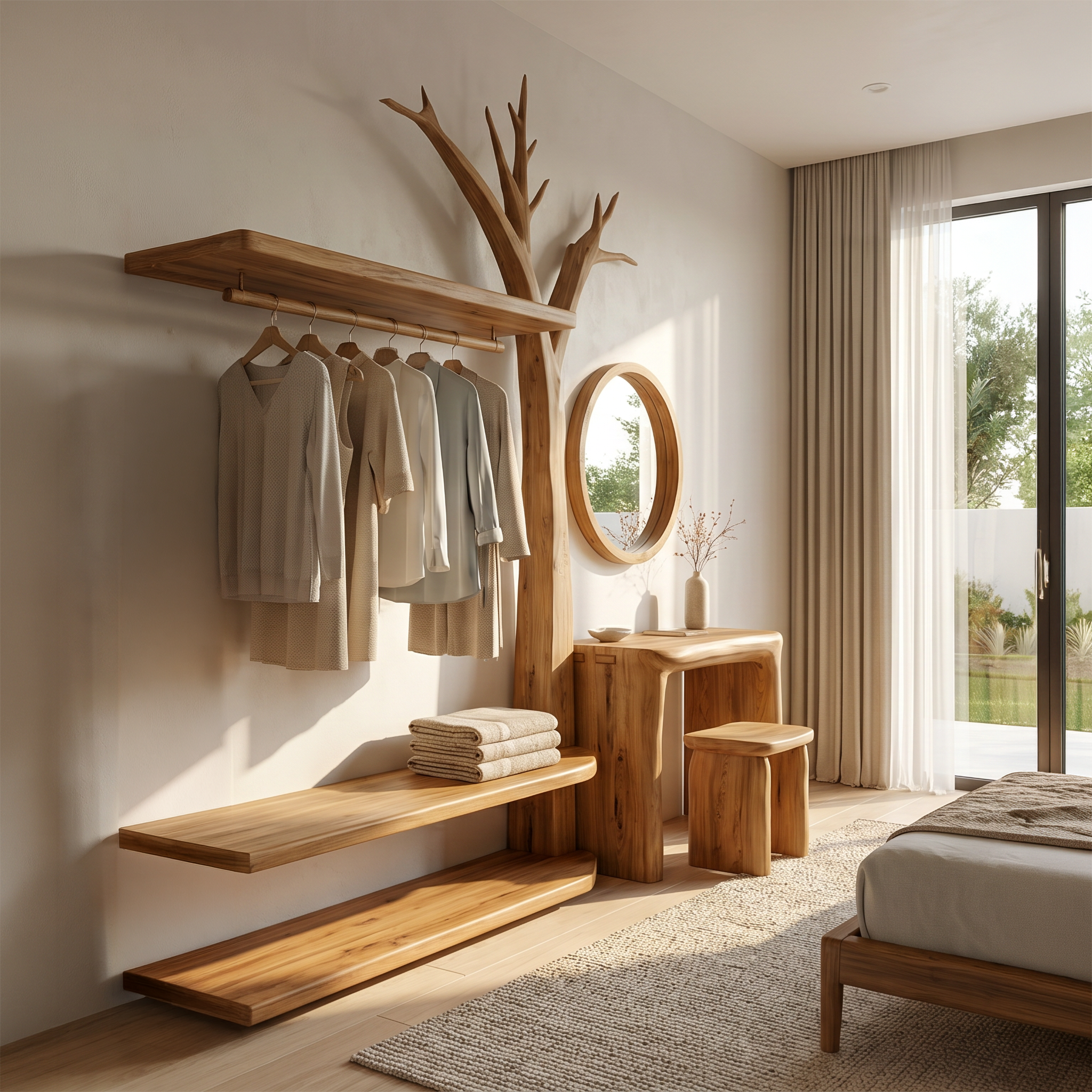 Organic Tree Coat Rack Dressing Table Bedroom And Dressing Room SINLSATCR113