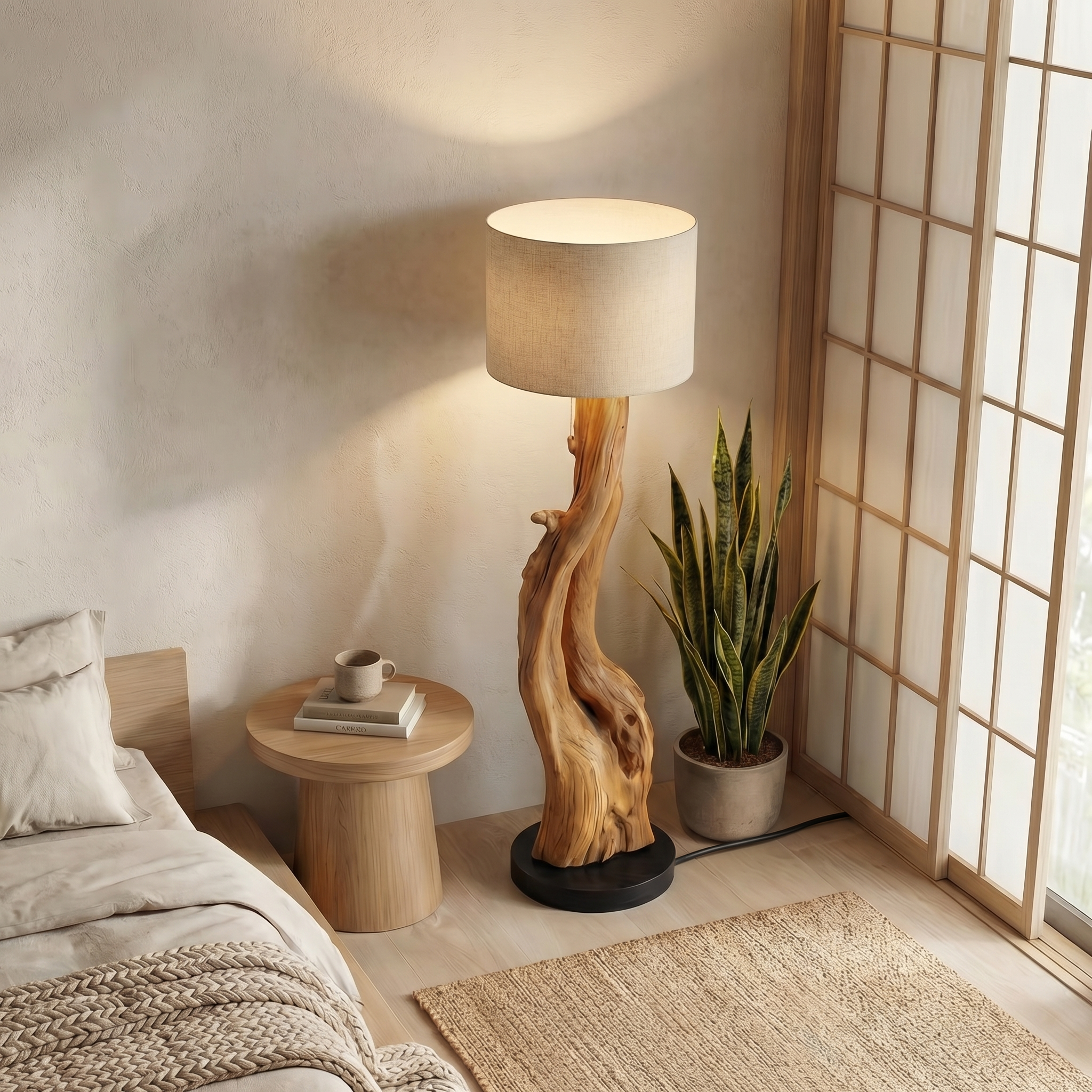 Organic Sculptural Floor Lamp For Bedroom And Living Room SINLSAFLP057