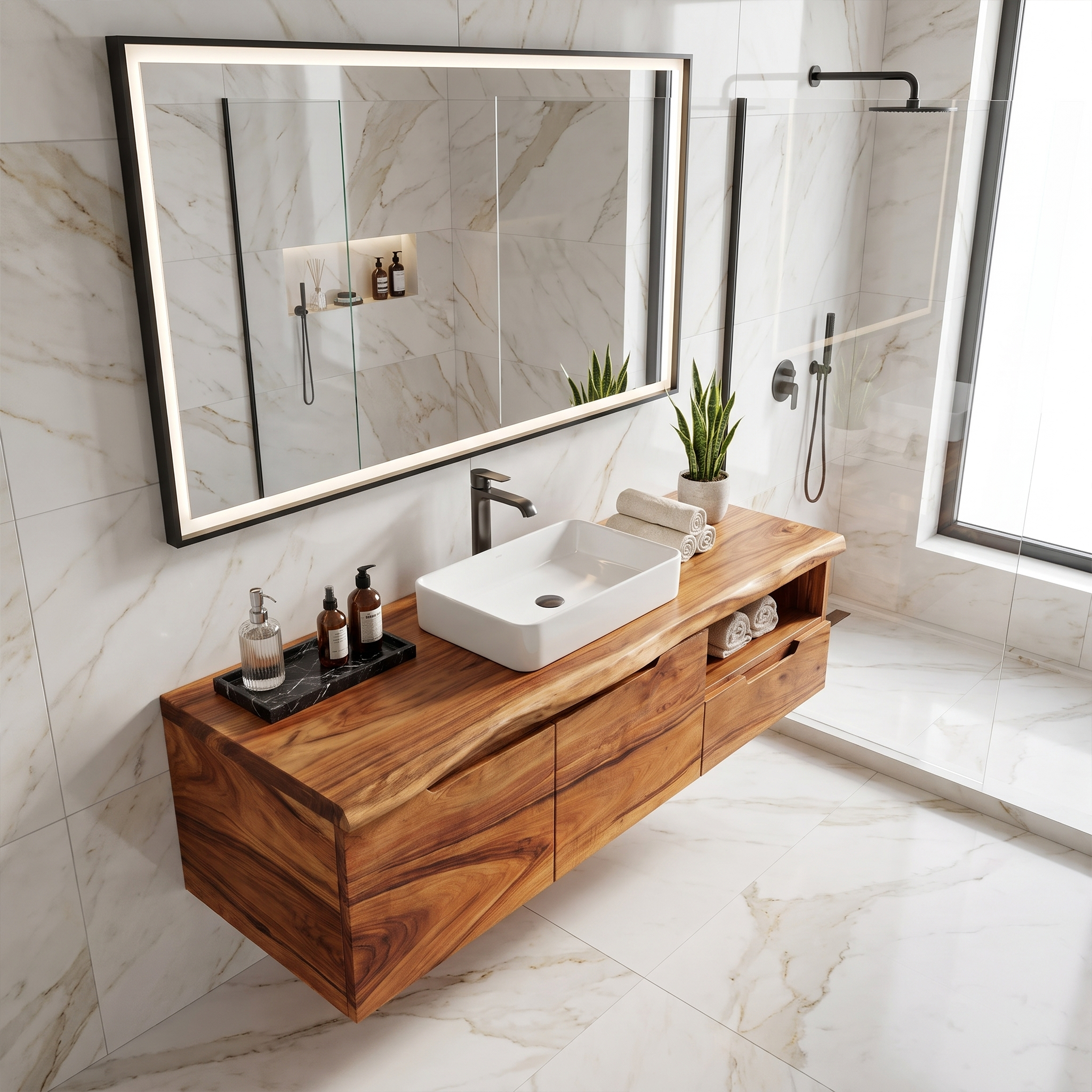 Luxury Wood Bathroom Vanity Coastal Beach House SILDTTRBRV201