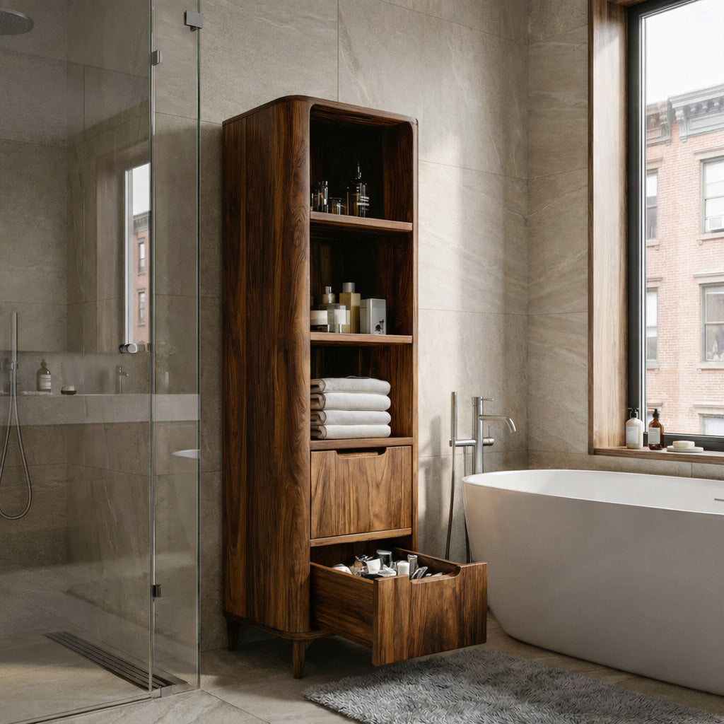 Tall Bathroom Cabinet With Five Tiers For Modern Bathroom RTTHHNBRC030