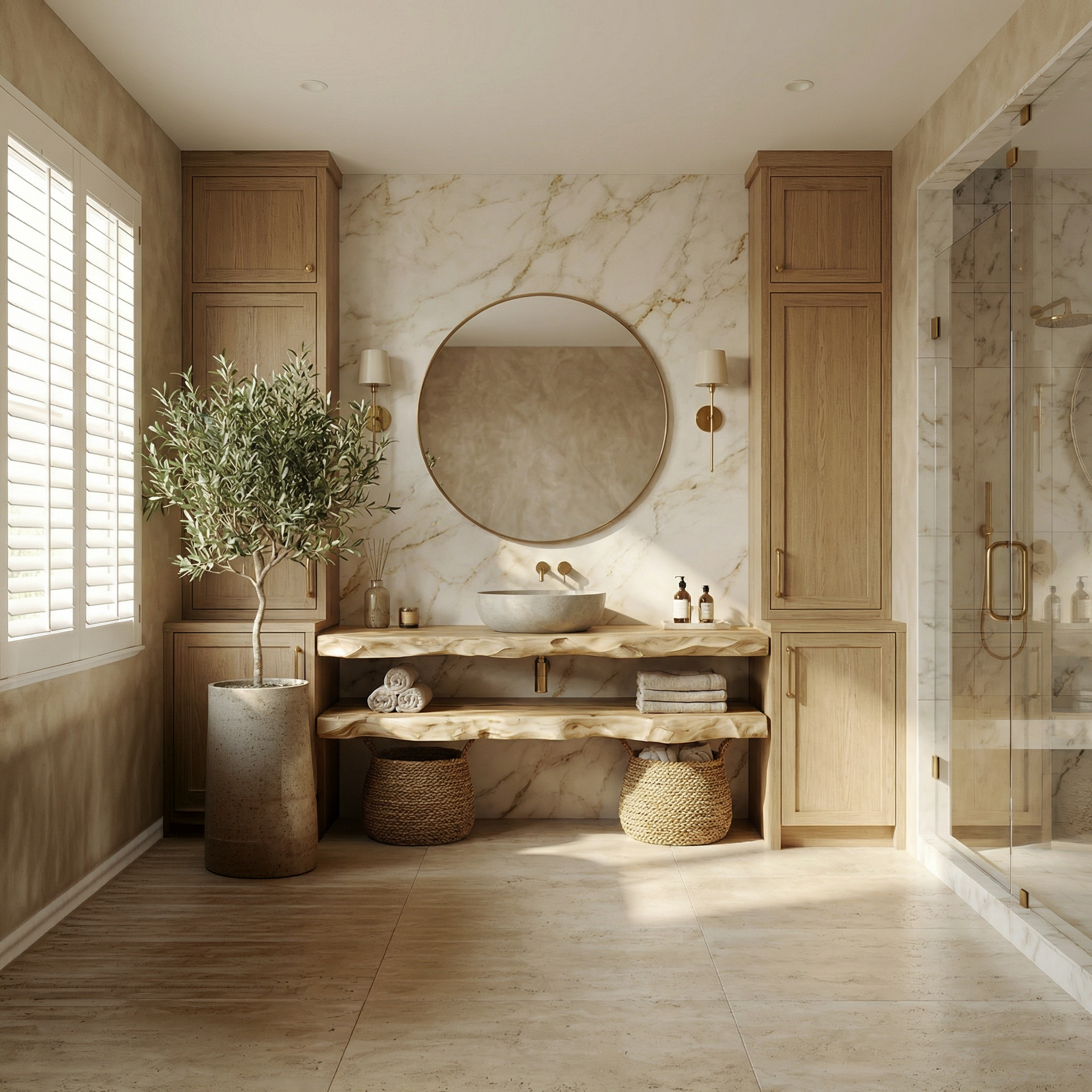 Mediterranean Floating Bathroom Vanity For Bathroom SINLSABRV290