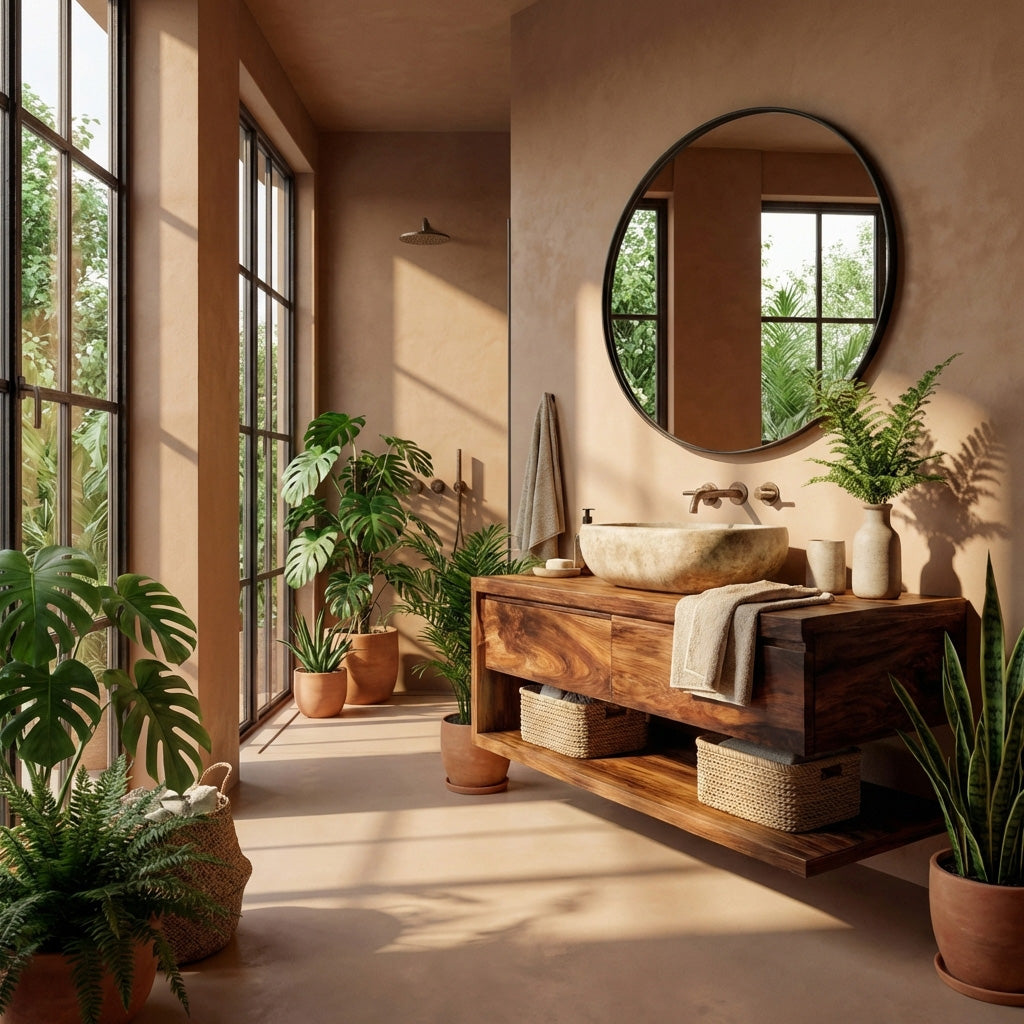 Contemporary Wall Mounted Wood Bathroom Vanity For Bathroom RTTHHNBRV008