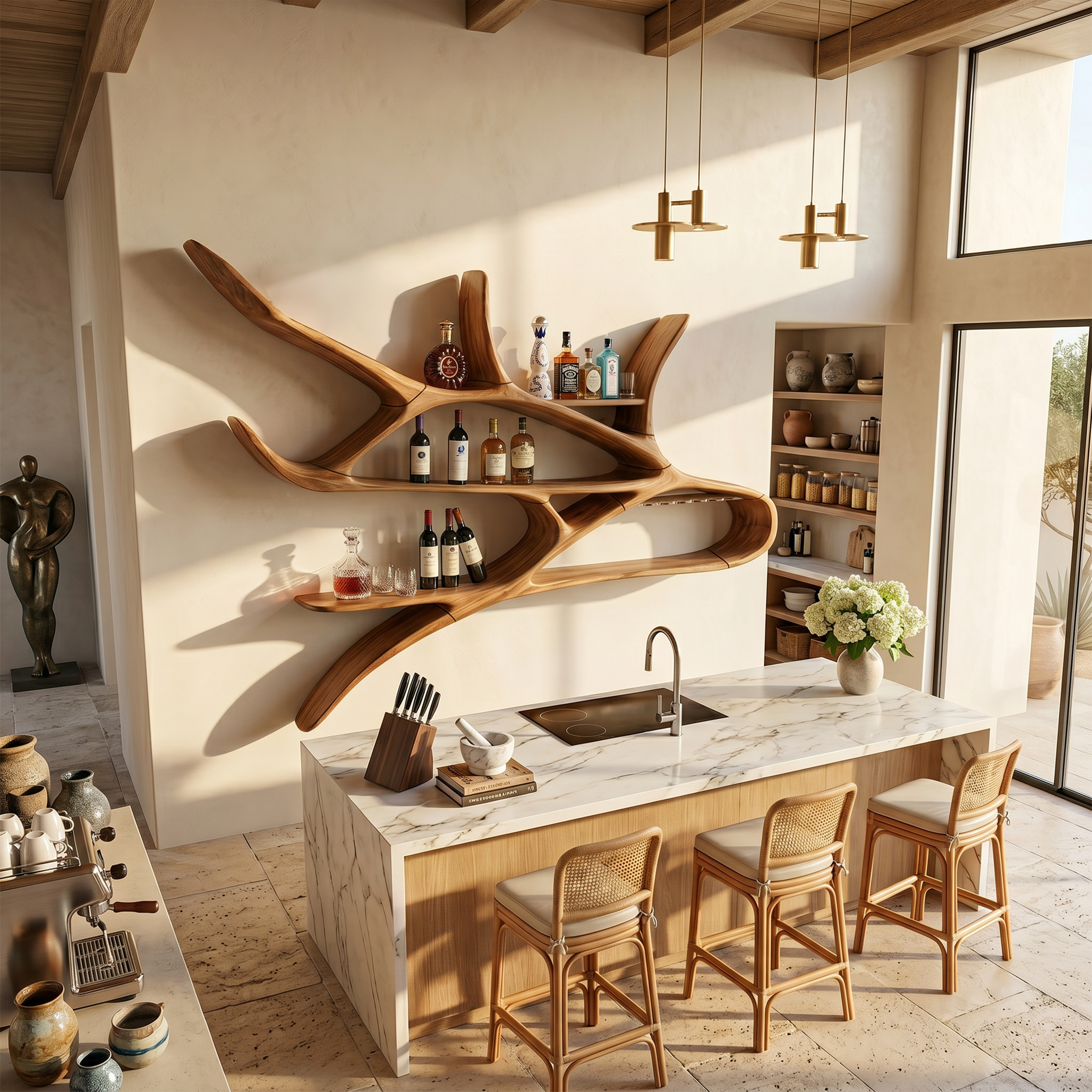 Modern Wall Wine Rack For Studio Apartment Wine Showcase SILDTTRWH061
