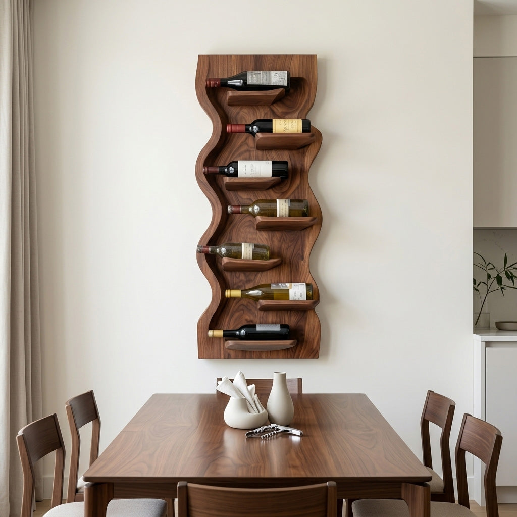 Contemporary Wooden Wine Rack For Dining Room Wall Storage RTTHHNWH005