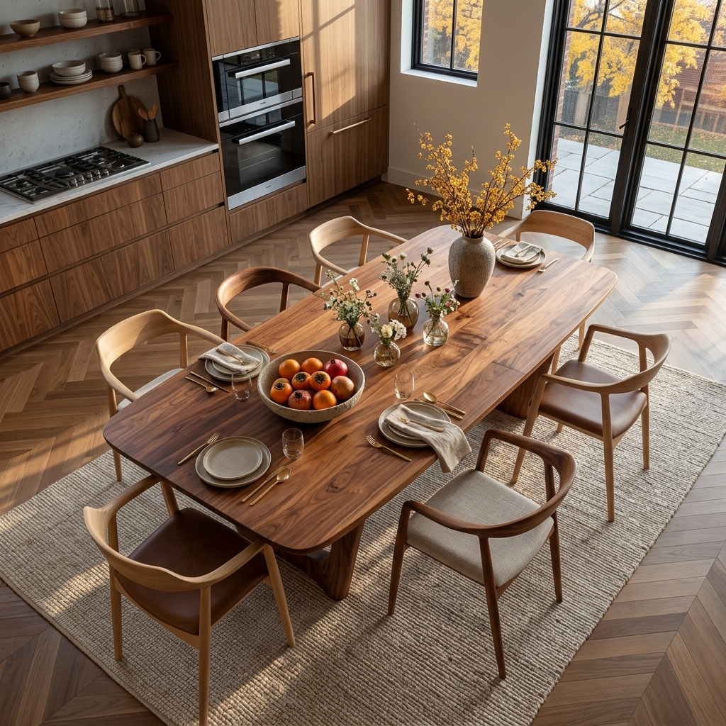 Mid Century Wooden Dining Table For Home RTTHTTDN039